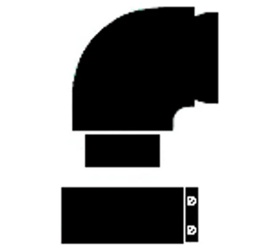Отвод (90°; DN 60/100 мм) с соединительным хомутом Vaillant 303808