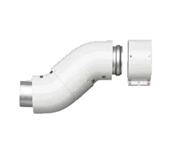 Отвод белый (45°; DN 60/100 мм) с соединительным хомутом Vaillant 303809