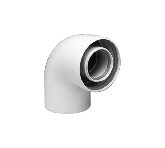 Колено коаксиальное мама/папа (60/100 мм; 90 град.) для дымоходов Conti CCP610MFB