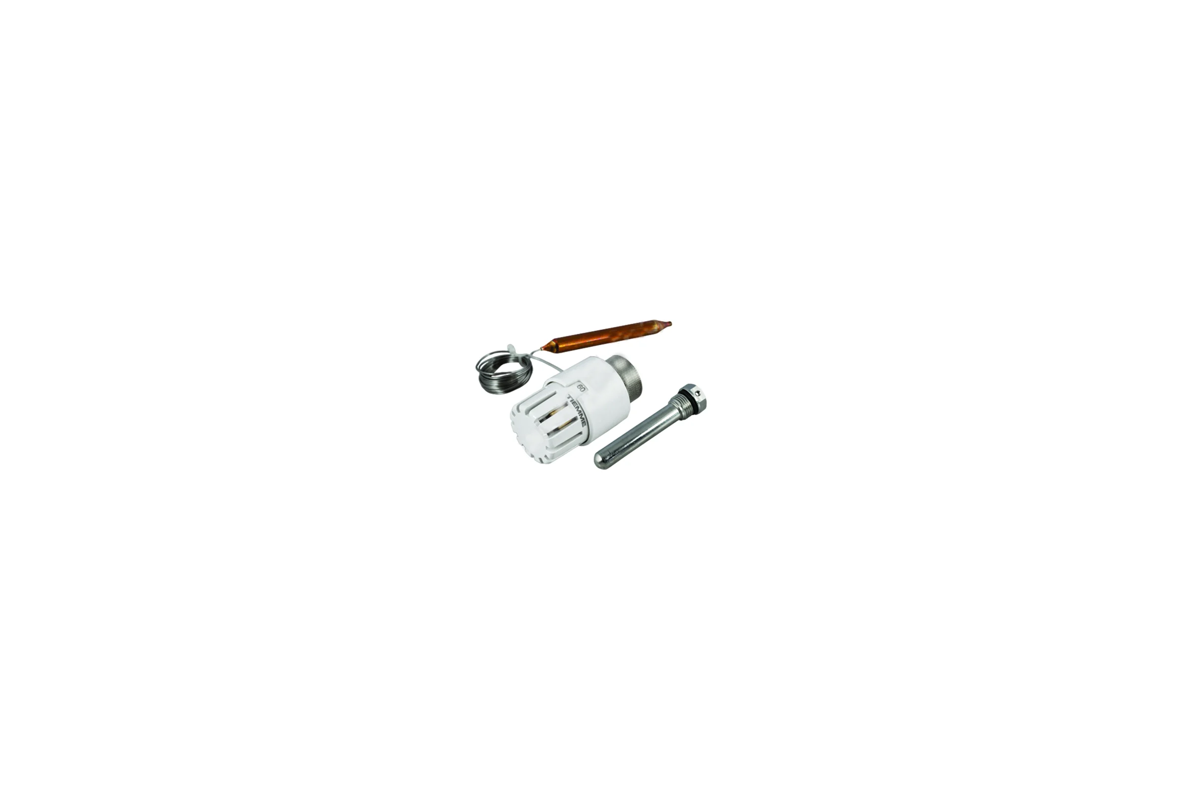 Термоголовка Tiemme М30x1,5, с капилляром и погружной гильзой, 20-50C, 1/2" 4500032