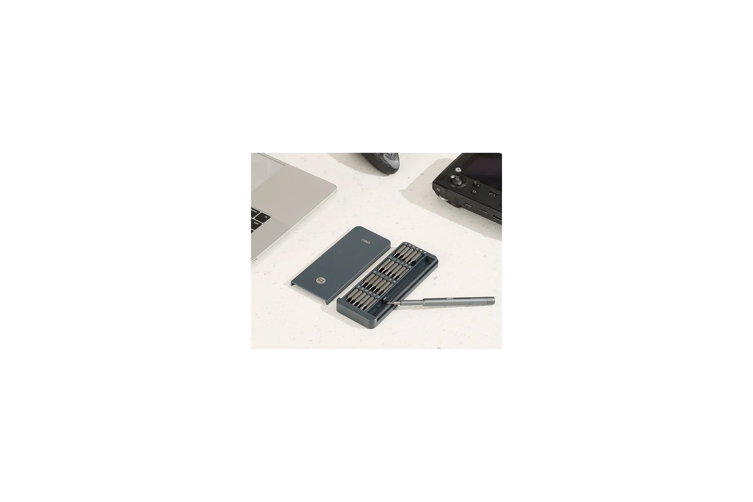 Набор прецизионных отверток Deli DL241025 24 биты, сталь S2 + Cr-V, пластиковый кейс 147016
