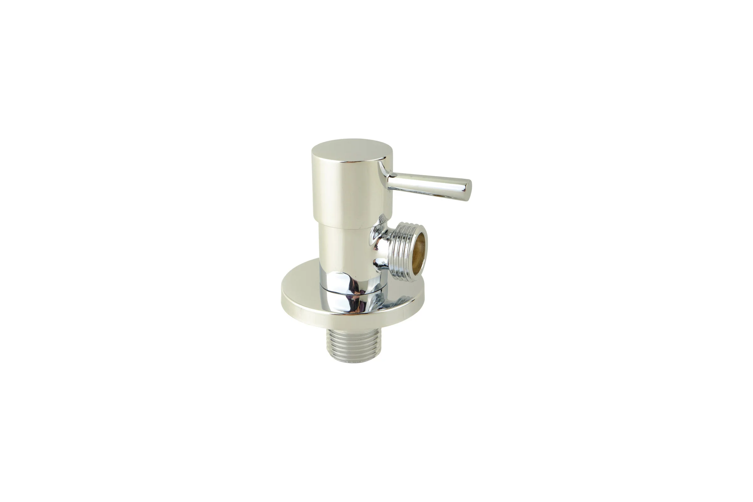Угловой кран Veragio Sbortis 1/2", круглый, с отражателем, хром VR.SBR-8222.CR