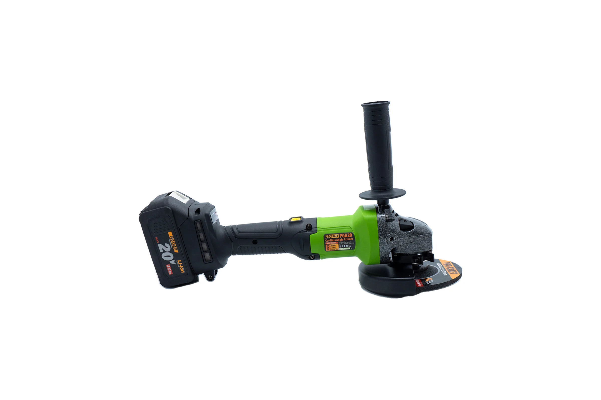 Аккумуляторная углошлифовальная машина PROCRAFT Universal PGA20