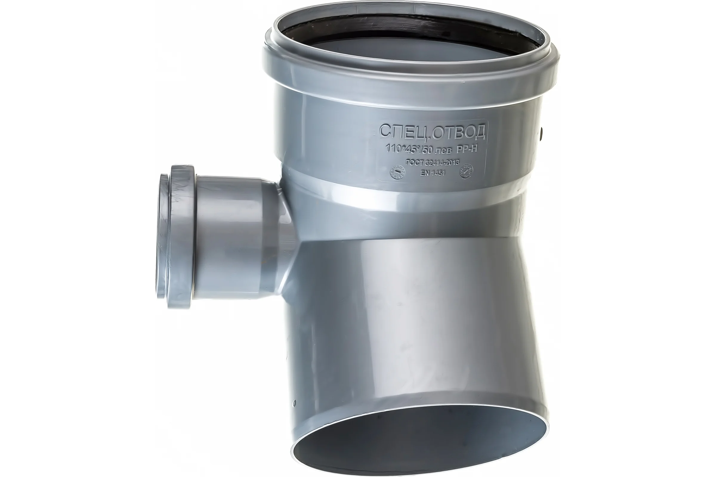 Отвод LAMMIN 110х45°, с левым патруб. 50 мм Lm35041050450