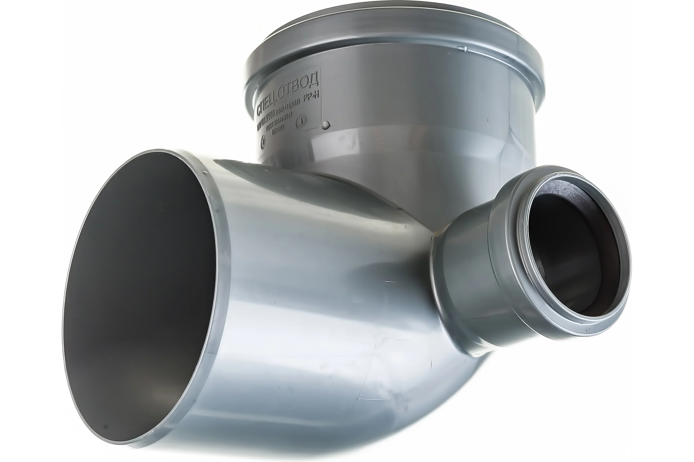 Отвод LAMMIN 110х90°, с 2-мя патрубками 50 мм Lm35041250902