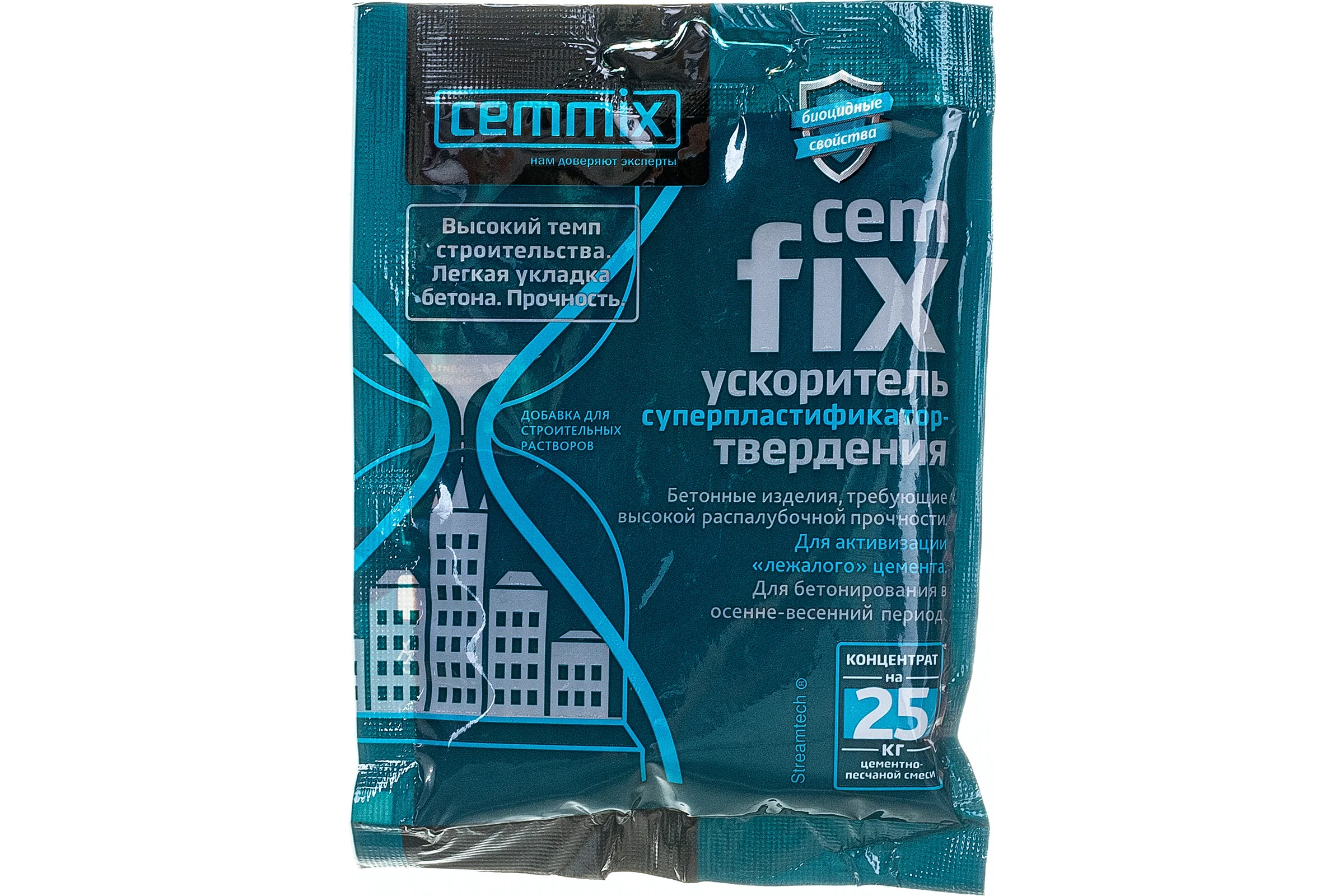 Пластификатор для ускорения твердения CEMMIX Fix конц. саше 538663