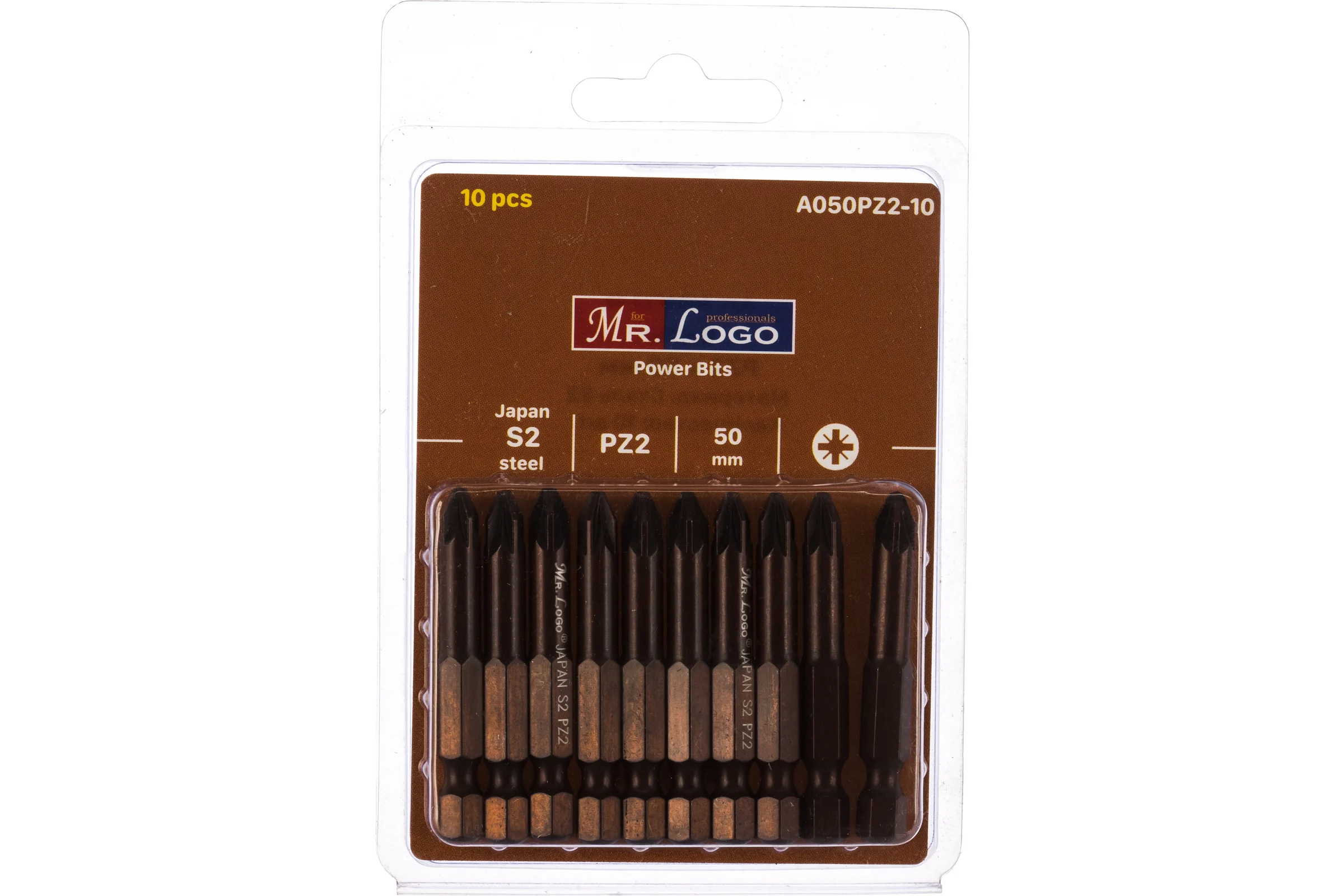 Бита (10 шт; 50 мм; PZ2; S2) Mr. Logo A050PZ2-10