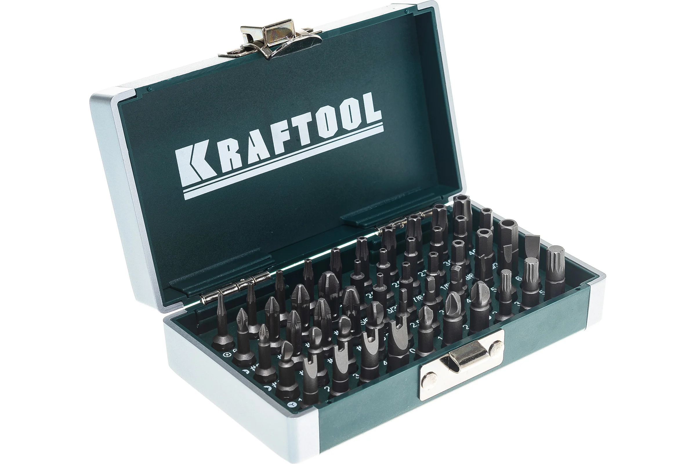Набор кованых торсионных бит KRAFTOOL X-Drive Cr-Mo, система насечек "NSS", 50 предметов, в боксе 26065-H50