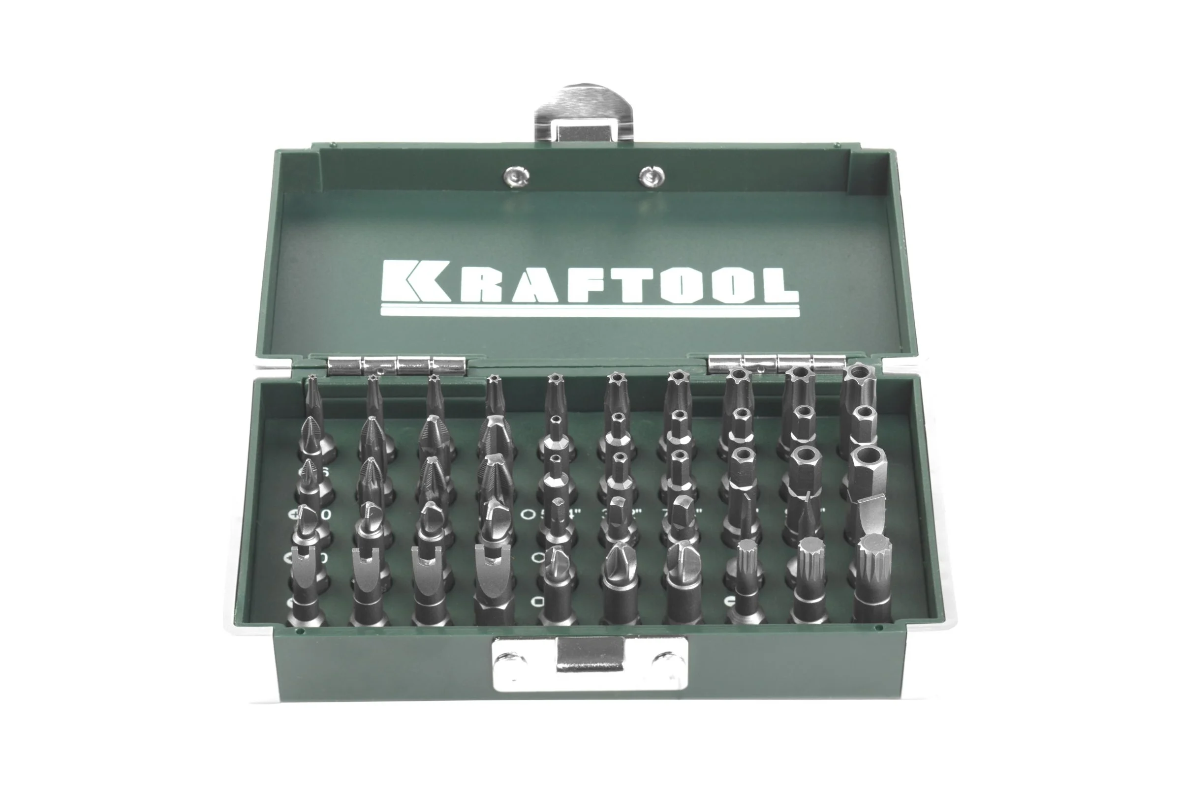Набор кованых торсионных бит KRAFTOOL X-Drive Cr-Mo, система насечек "NSS", 50 предметов, в боксе 26065-H50