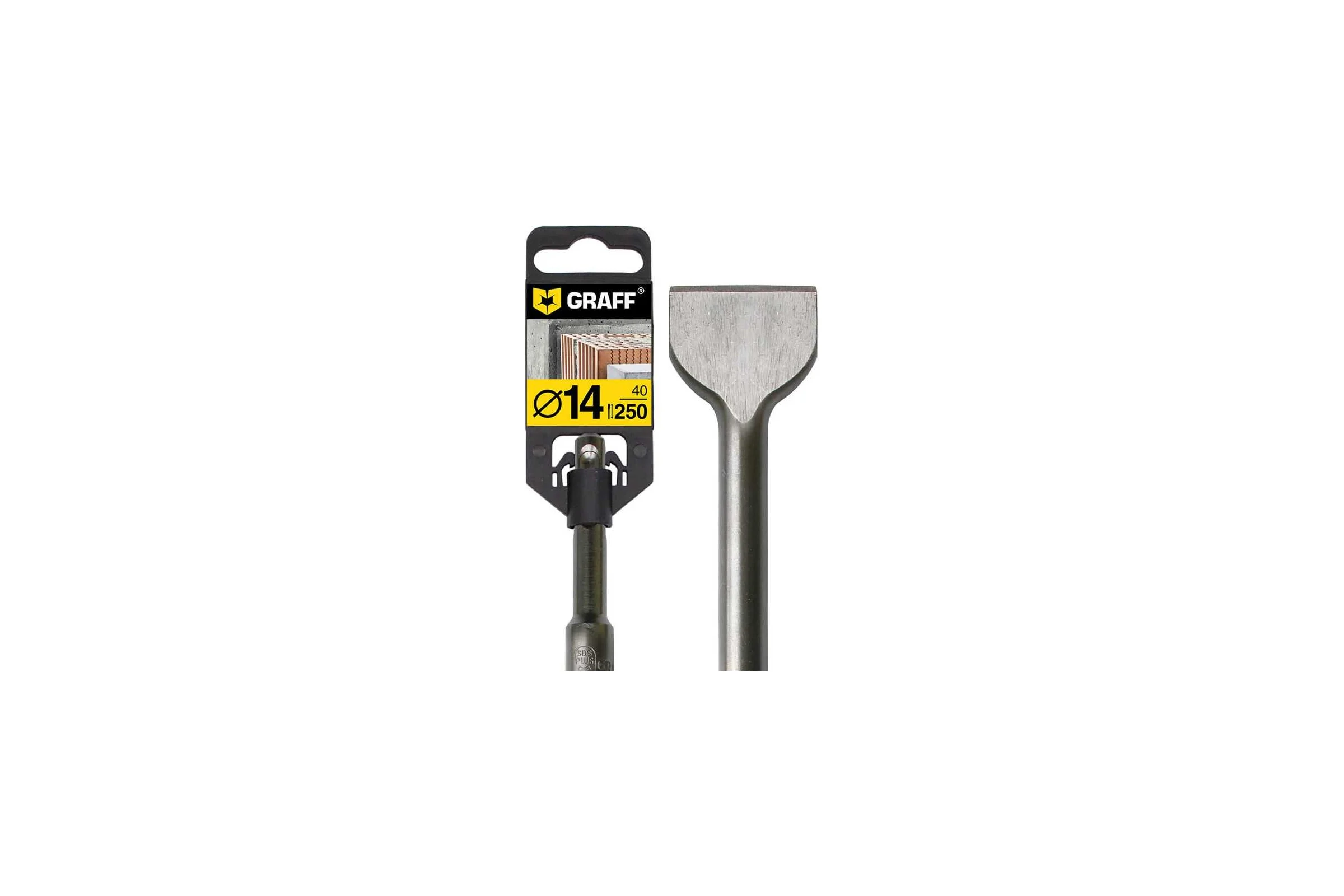 Зубило плоское 14x250x40 мм, SDS-plus GRAFF 601425040