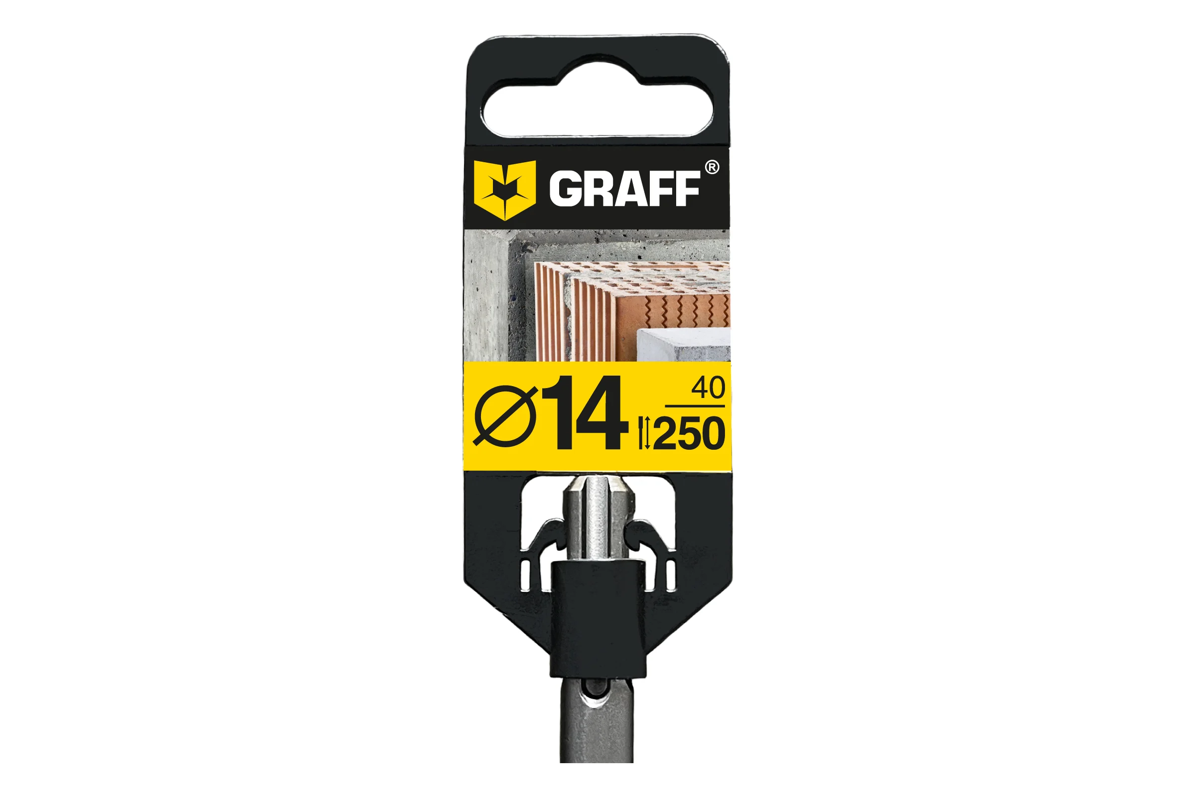 Зубило плоское 14x250x40 мм, SDS-plus GRAFF 601425040