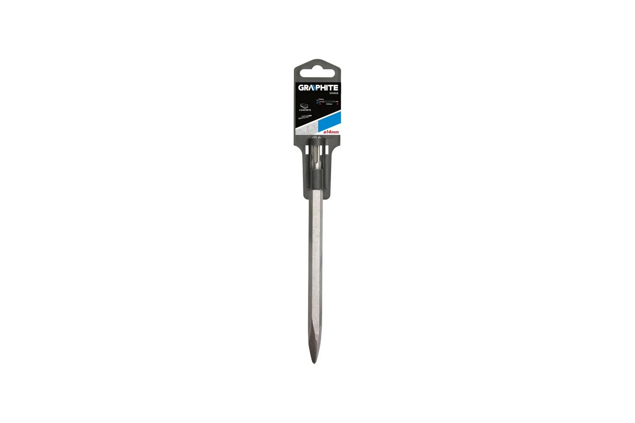 Зубило пикообразное (14x250 мм; SDS Plus) GRAPHITE 57H556