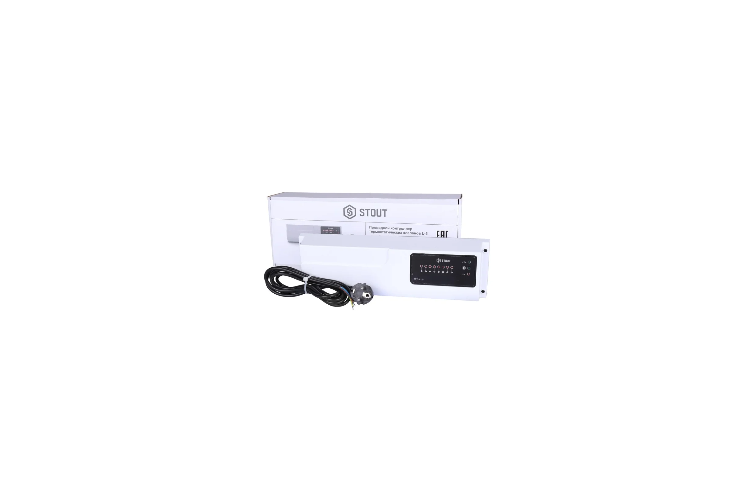 Проводной контроллер термостатических клапанов L-5 STOUT STE-0101-005000 RG008V0JGBEB0C