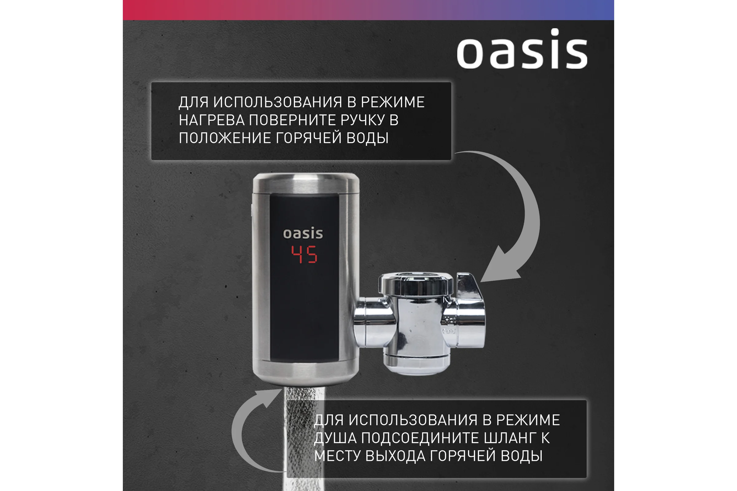 Электрический проточный водонагреватель OASIS NS