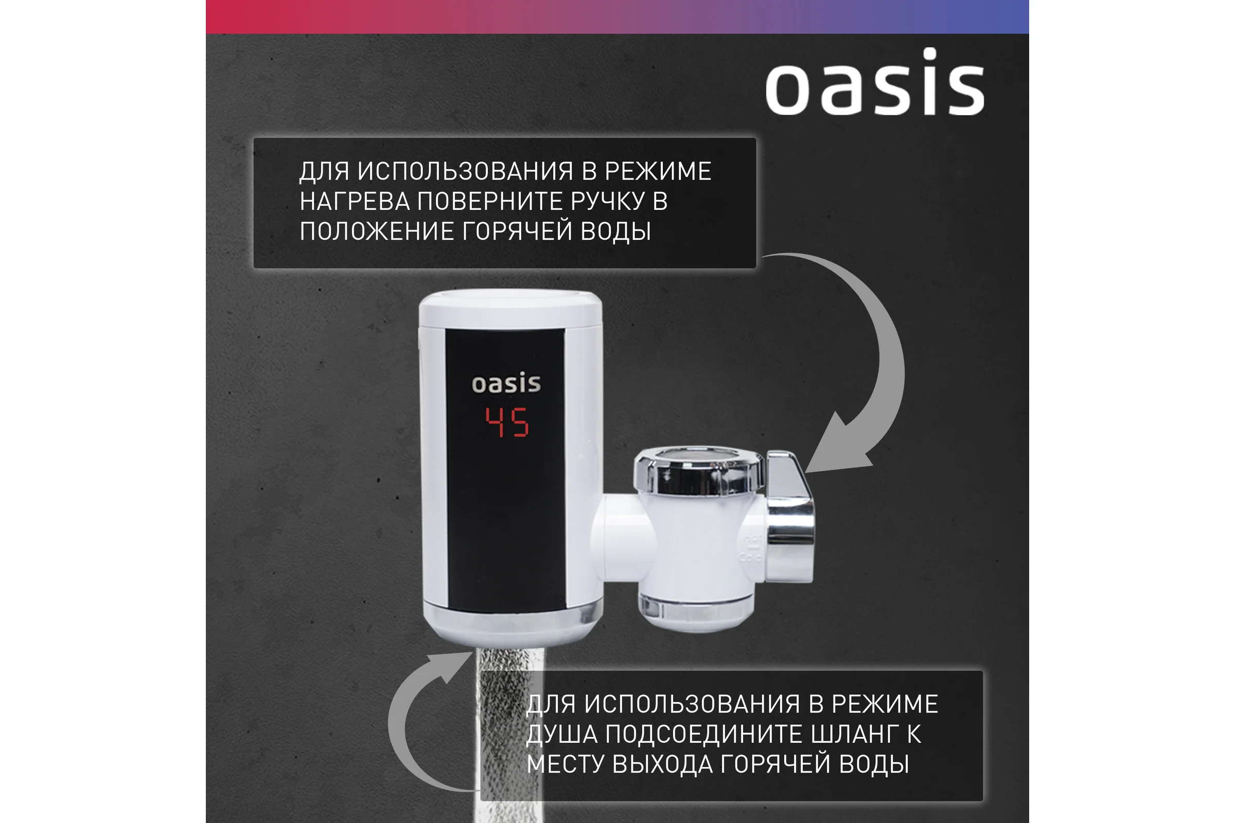 Электрический проточный водонагреватель OASIS NW