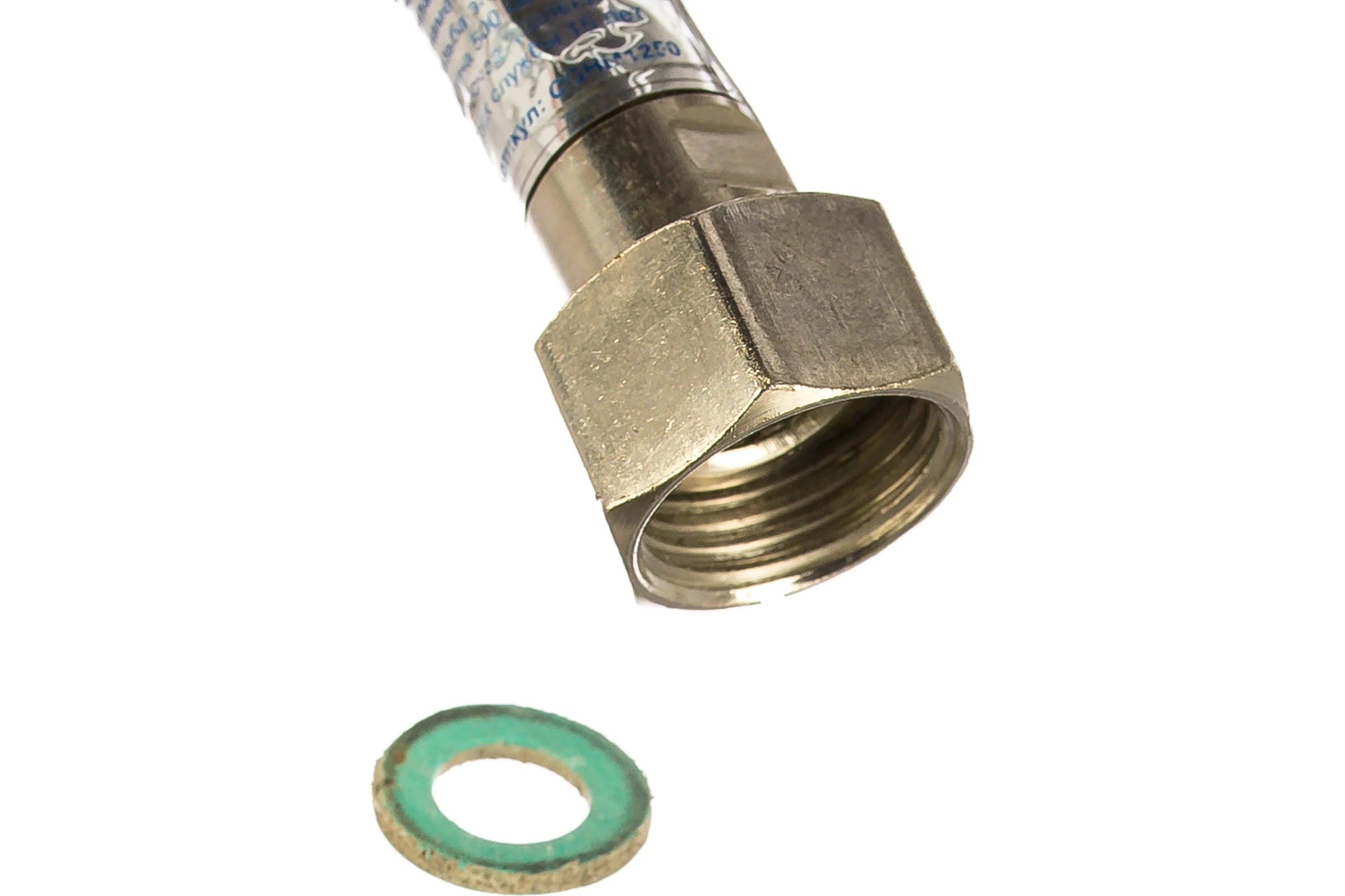 Подводка для газа СТМ ГАЗ сильфонная, 1/2", гайка-штуцер, 500 см CGHM1250