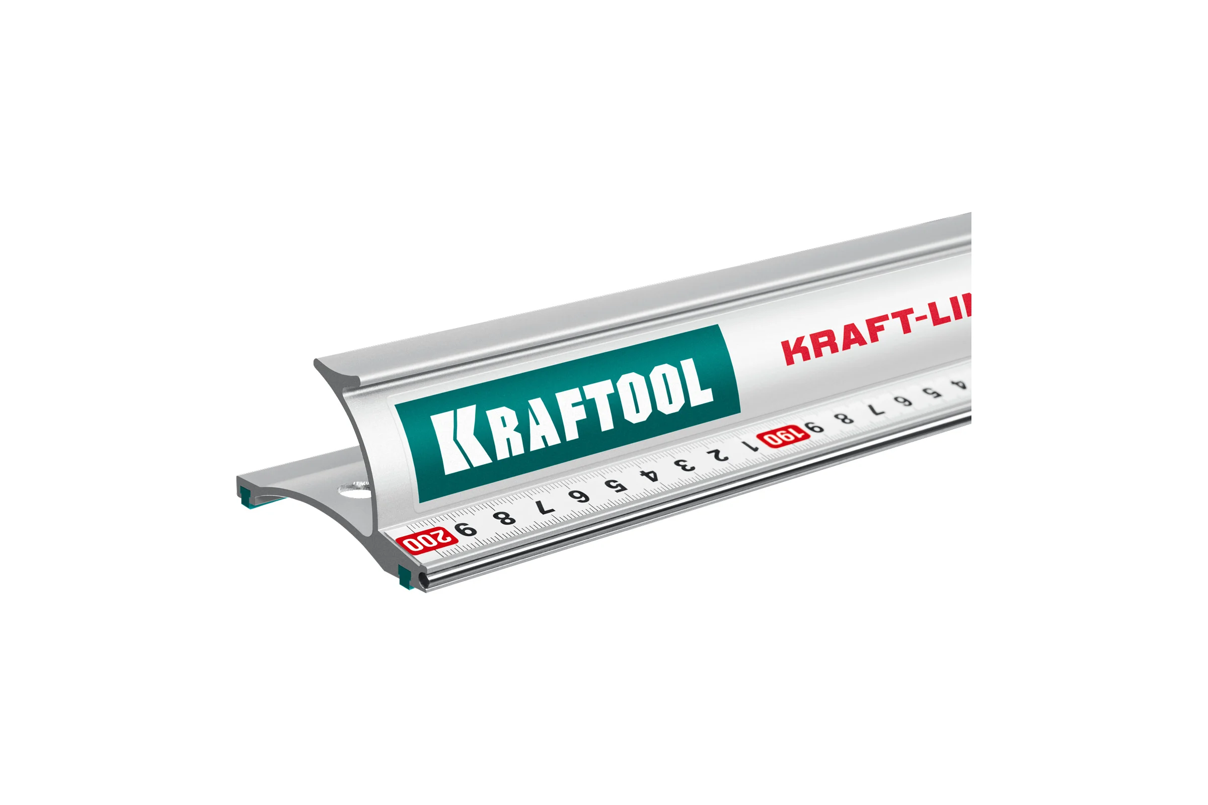 Усиленная алюминиевая линейка KRAFTOOL Kraft-line 2.0 м со стальной направляющей 34275-200