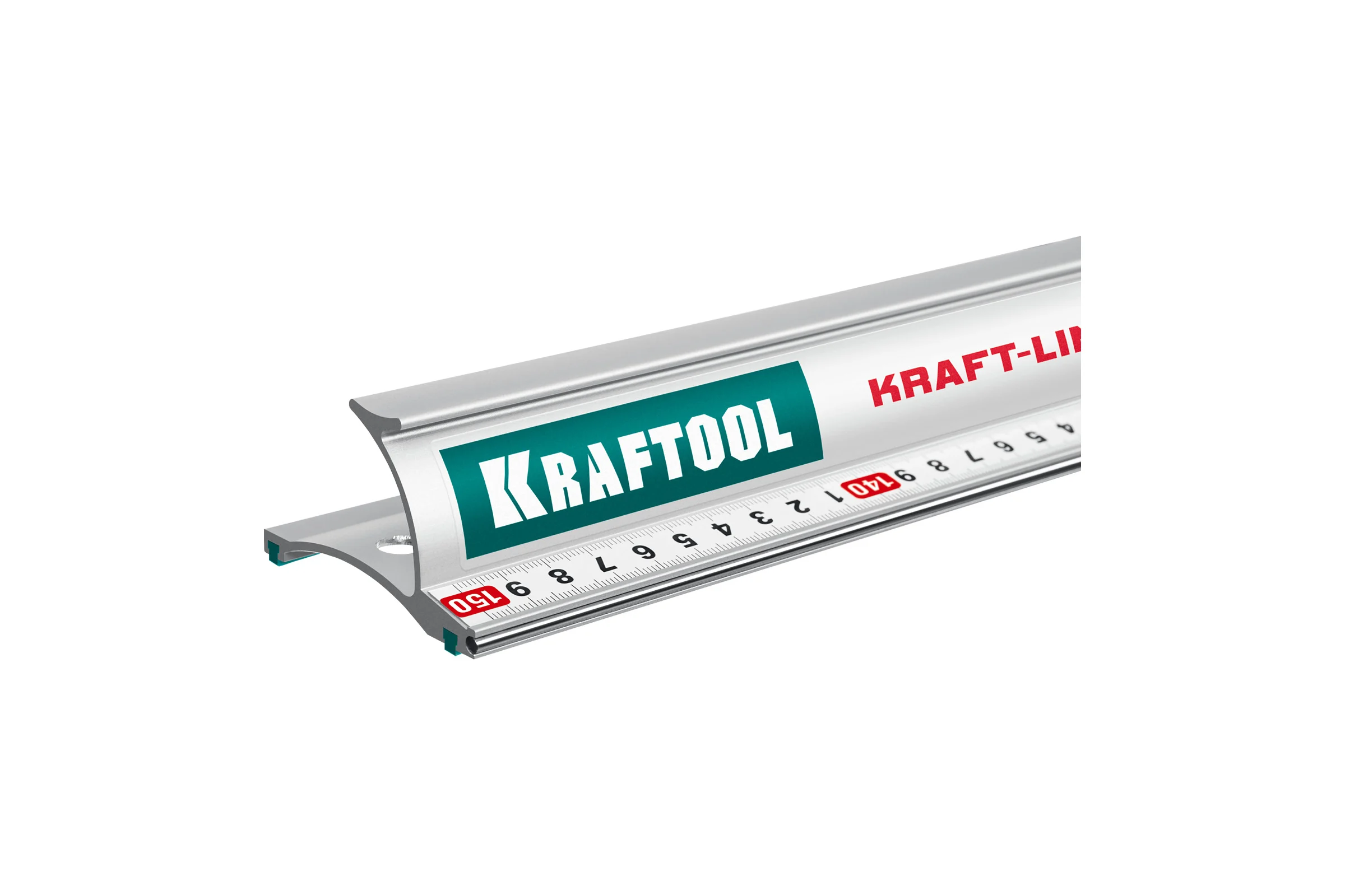 Усиленная алюминиевая линейка KRAFTOOL Kraft-line 1.5 м со стальной направляющей 34275-150