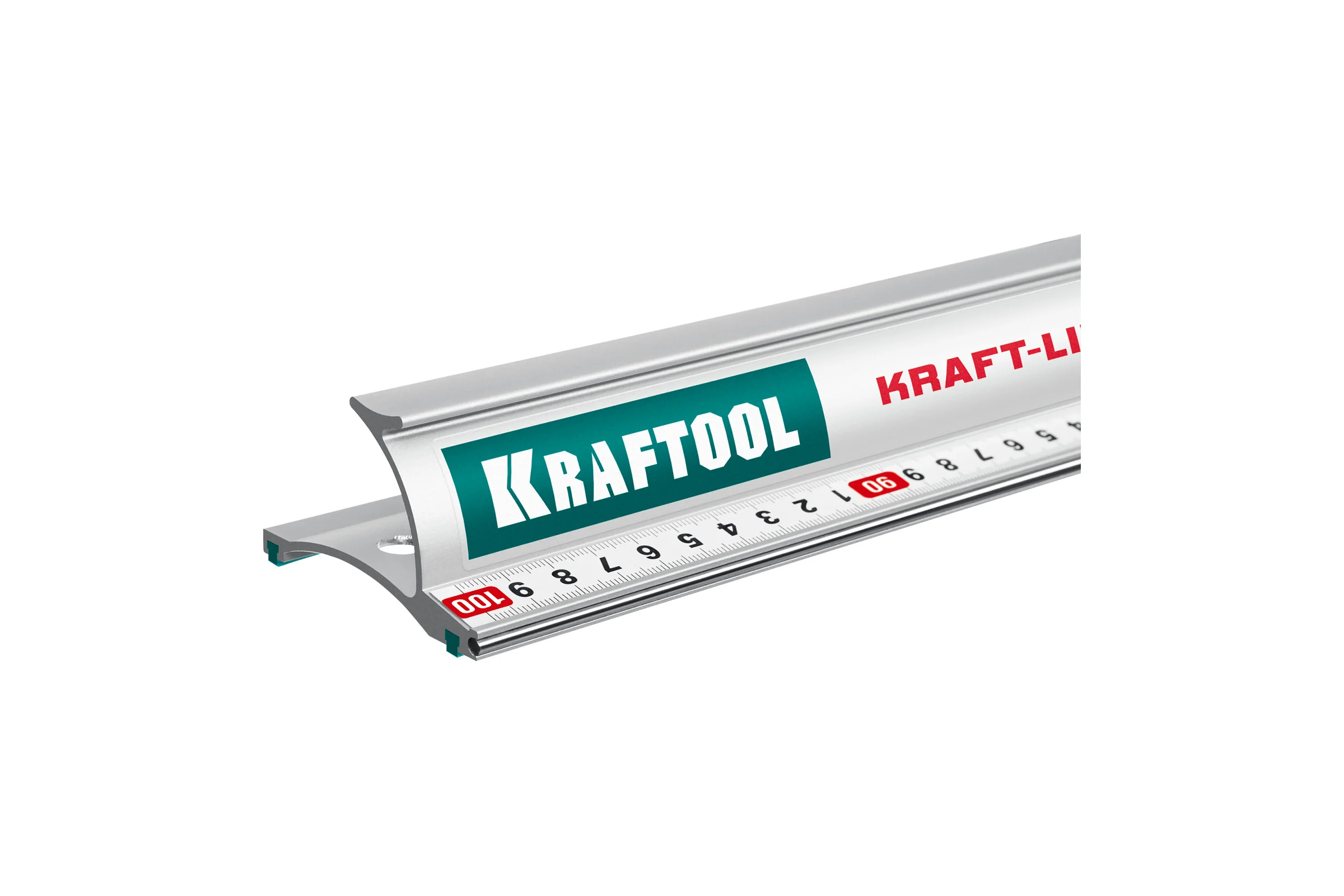 Усиленная алюминиевая линейка KRAFTOOL Kraft-line 1.0 м со стальной направляющей 34275-100