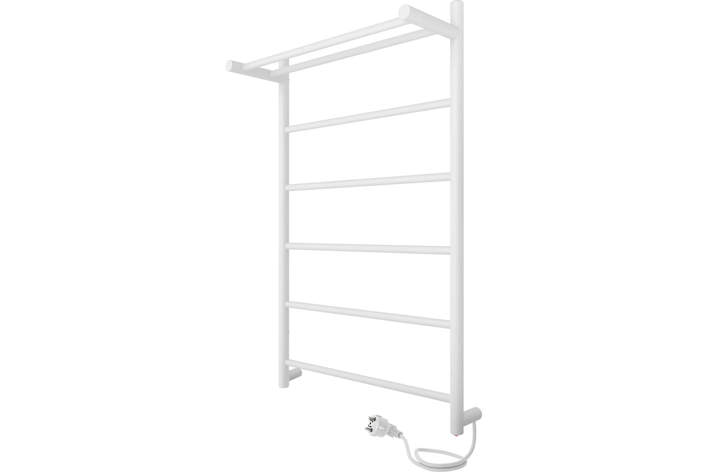 Полотенцесушитель INDIGO Line electro с полкой 80/50, (скр.монтаж, унив.подкл.R/L, белый матовый) LСLE80-50WMPR