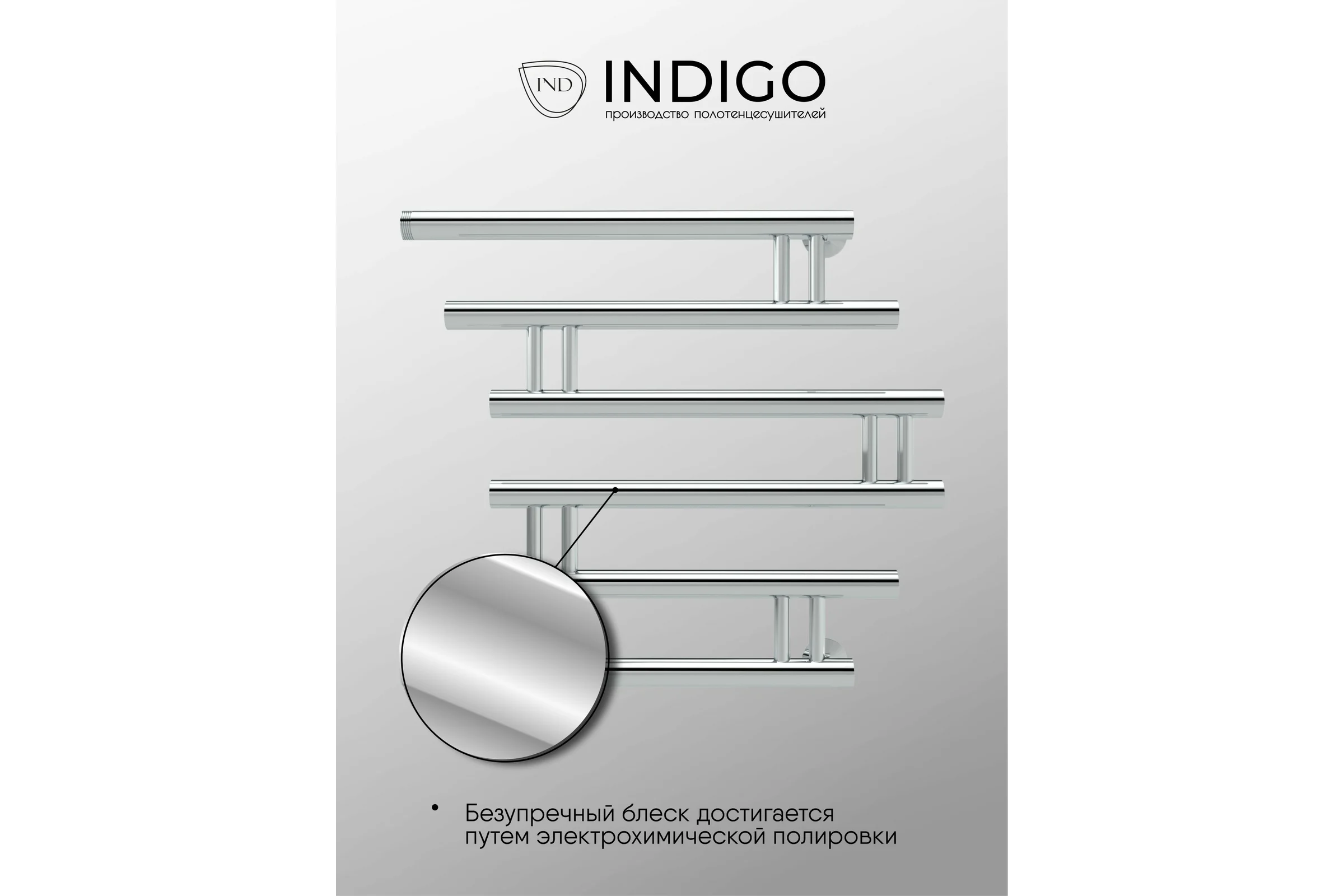 Полотенцесушитель INDIGO Фокстрот Zip 1", 50/50 УТ000023748