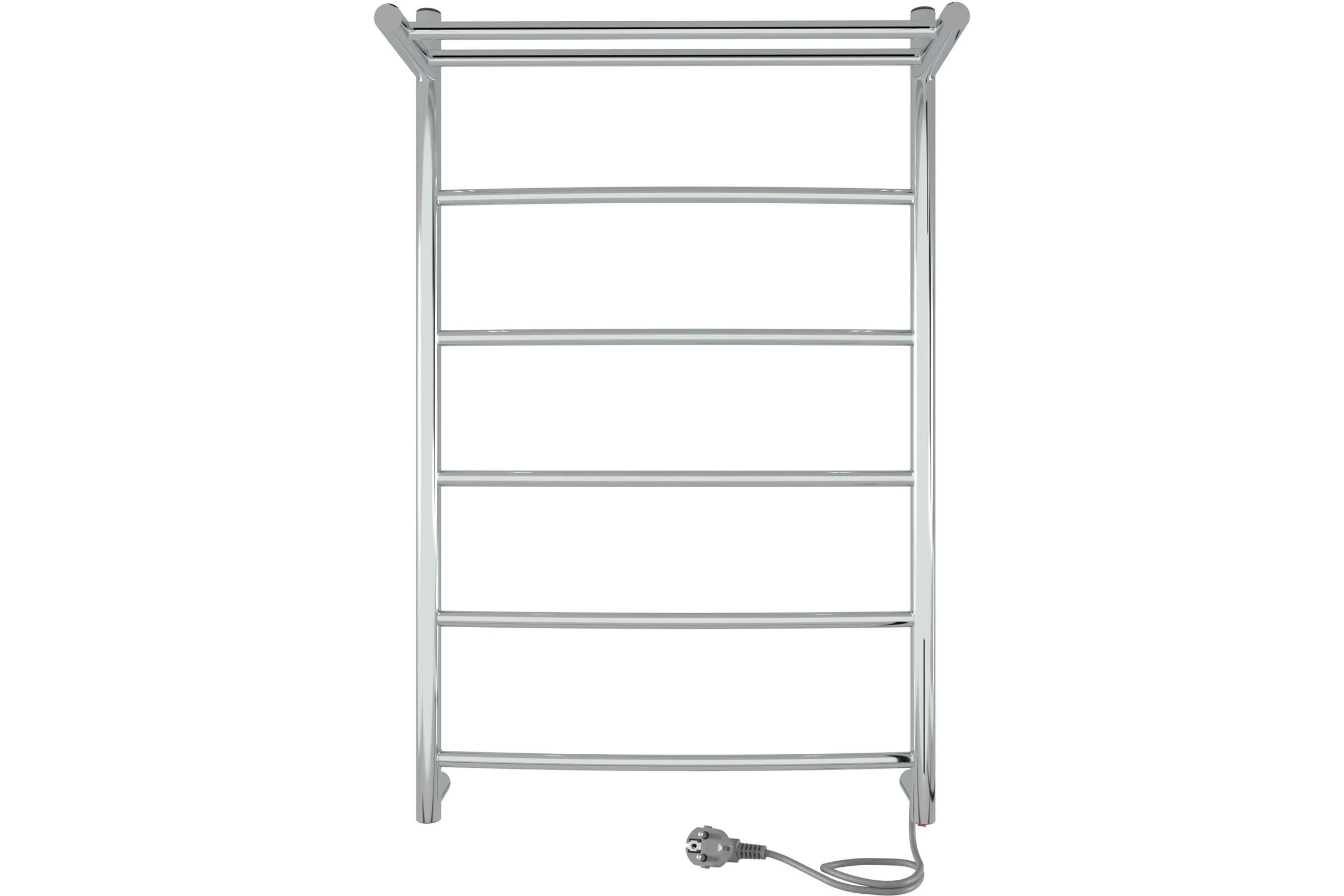 Полотенцесушитель INDIGO Arc electro с полкой 80/50 (скр.монтаж, унив.подкл.R/L, полиров.) LCAE80-50PR
