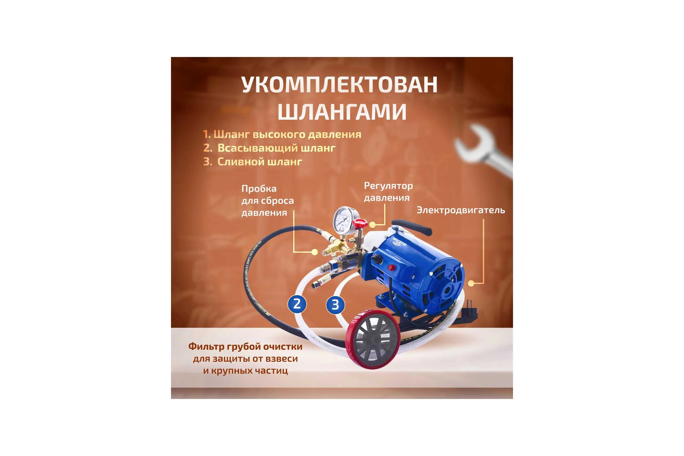 Электрический опрессовочный насос МЕГЕОН 98120 к0000026430