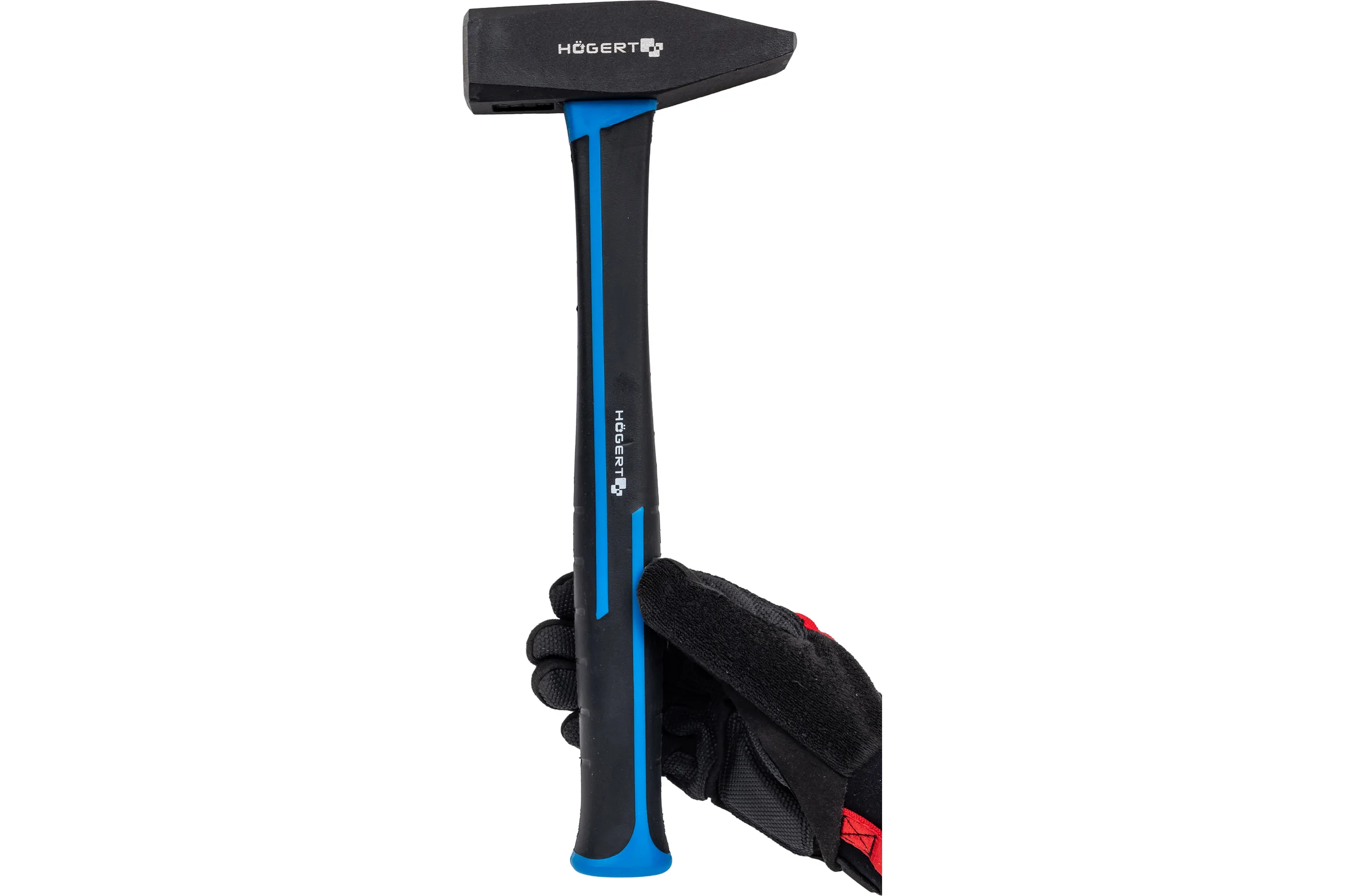 Слесарный молоток HOEGERT TECHNIK 1500 г, с рукояткой из стекловолокна HT3B038