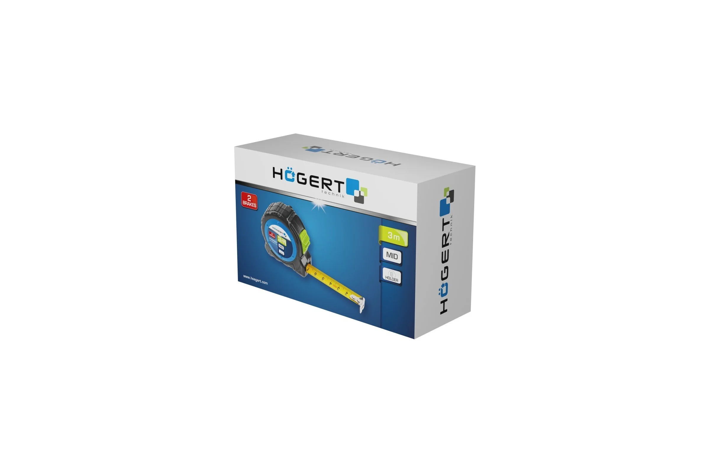 Измерительная рулетка HOEGERT TECHNIK 5 м, 19 мм, сталь HT4M410