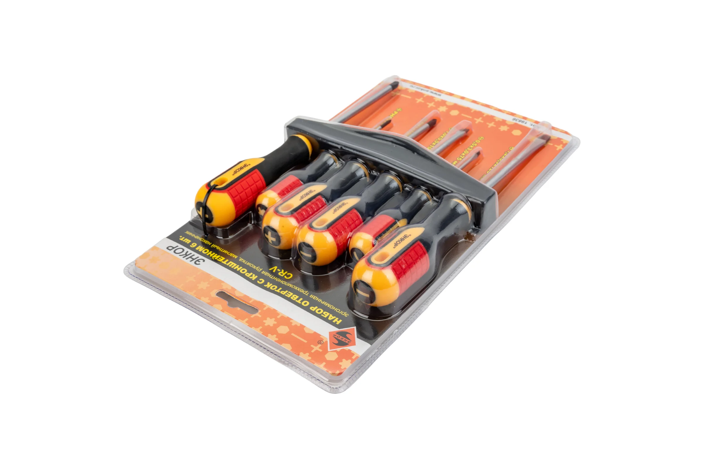 Набор отверток Энкор с трехкомпонентной рукояткой 19836