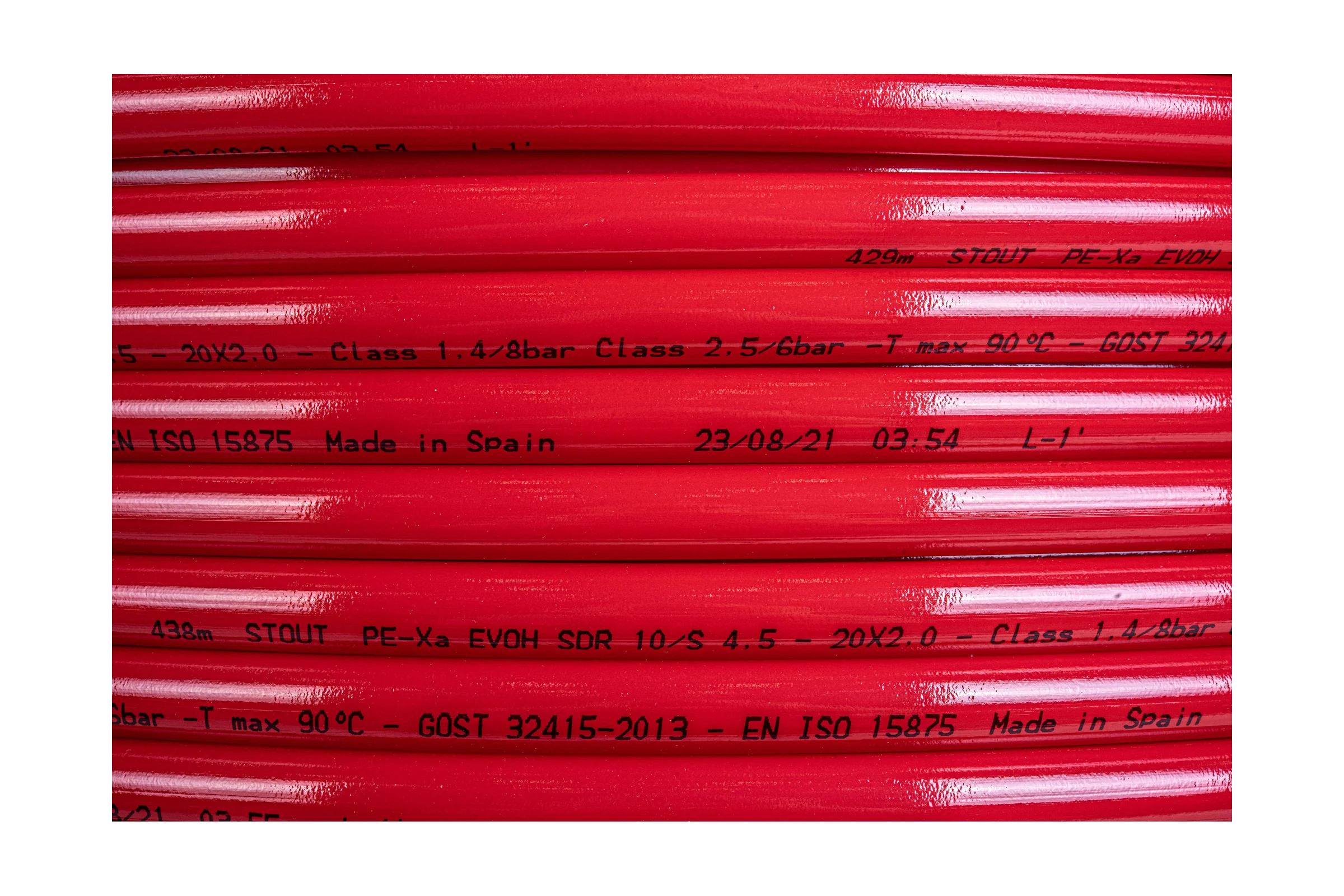 Труба STOUT из сшитого полиэтилена, красная 20х2,0 мм, бухта, 500 м PEX-a SPX-0002-502020 RG008SKC8D5CBB