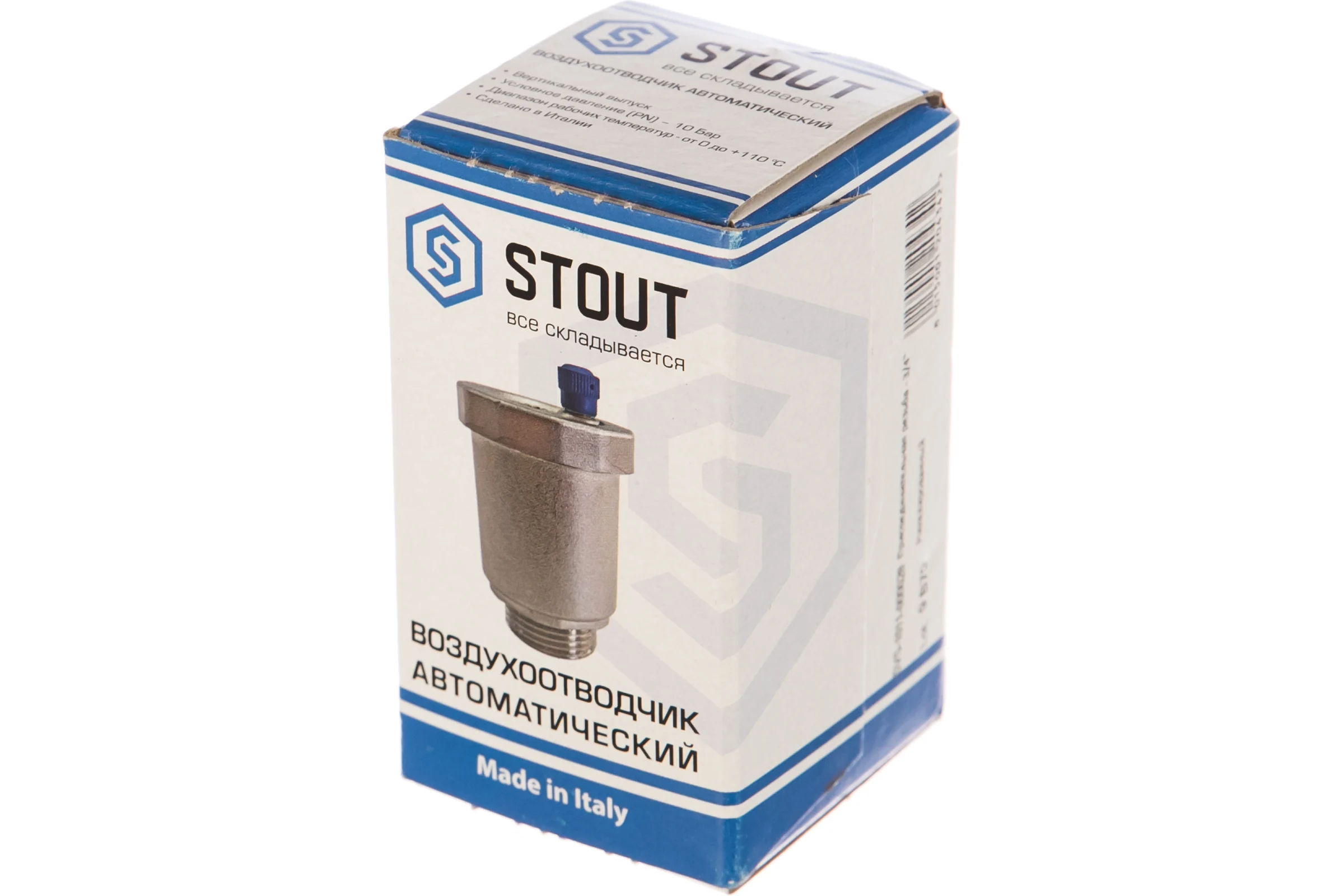 Автоматический воздухоотводчик STOUT вертикальный выпуск, наружная резьба 3/4", никель SVS-1011-000020 RG008UB791PE4O