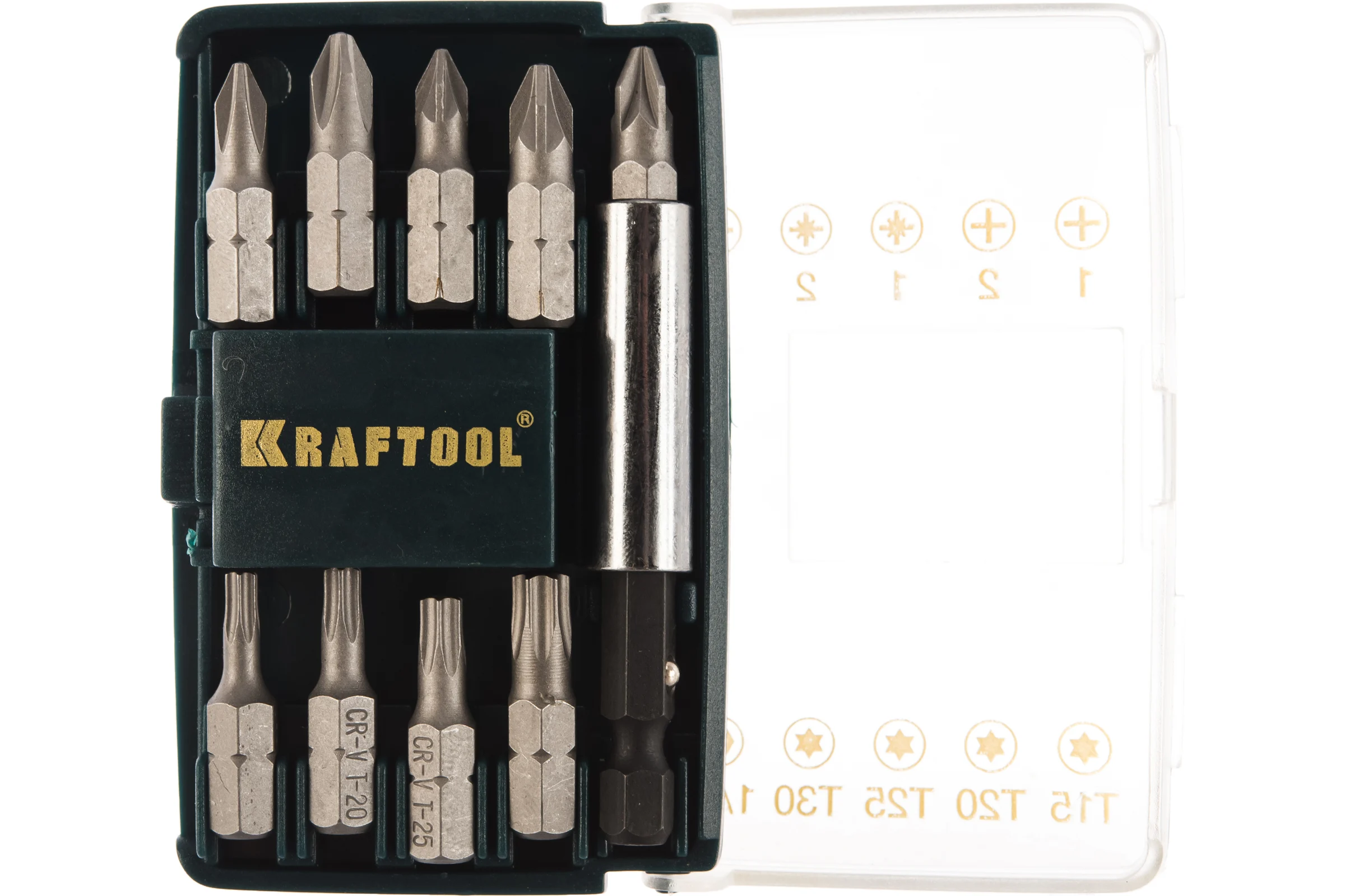 Набор бит с магнитным адаптером Kraftool 26130-H10