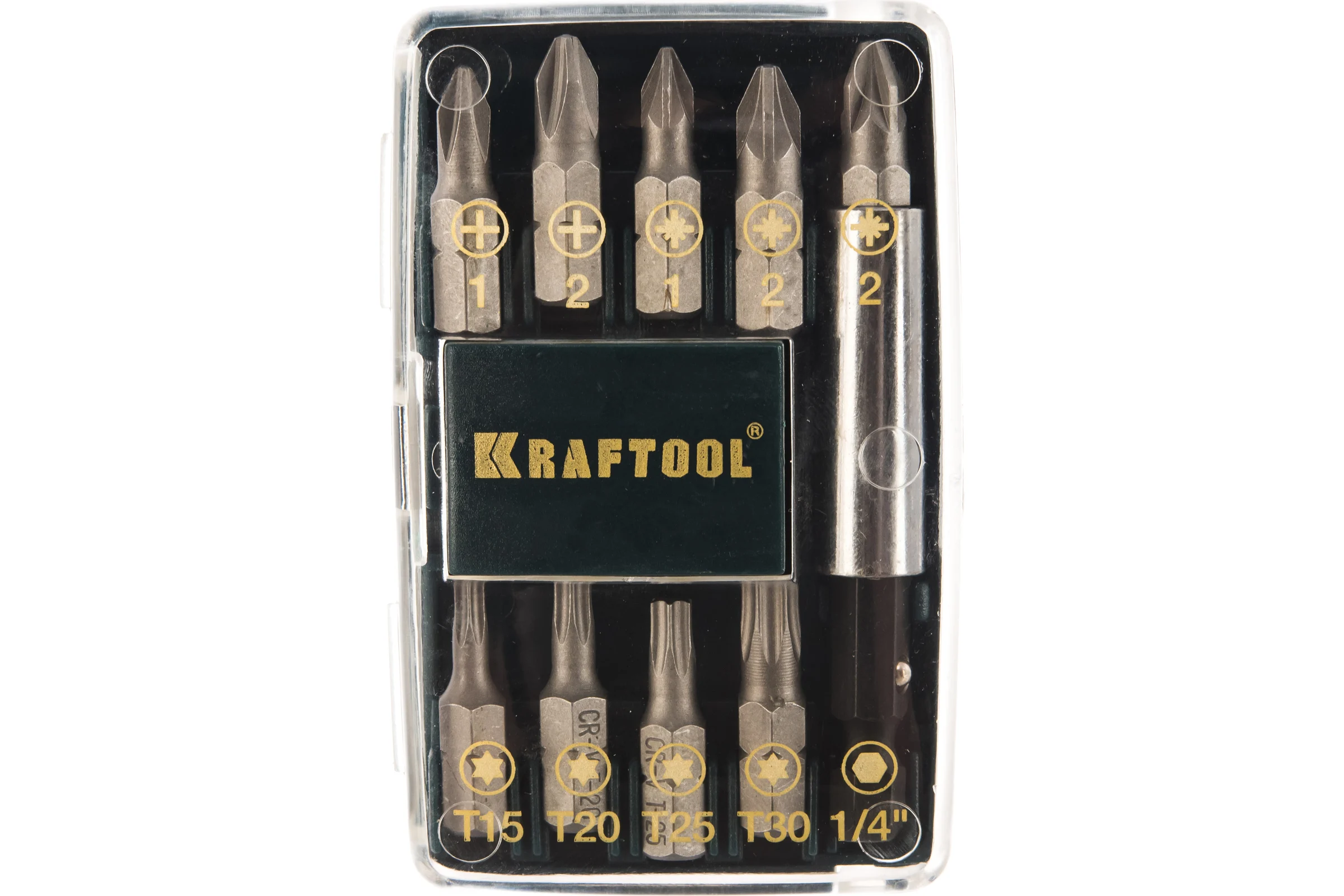 Набор бит с магнитным адаптером Kraftool 26130-H10