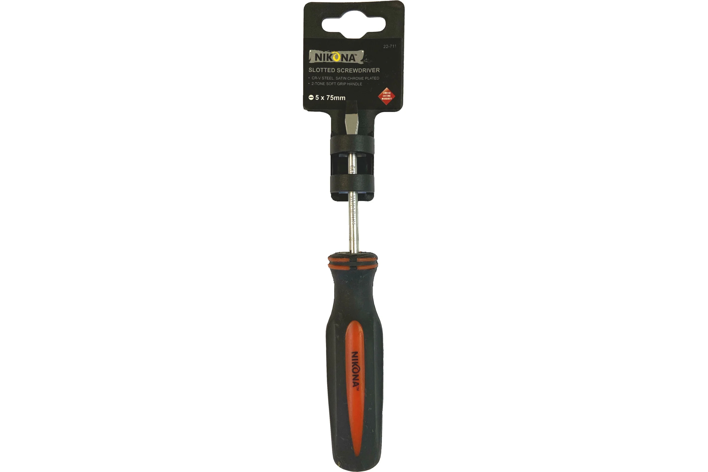 Шлицевая отвертка NIKONA Cr-V, SL5x75 22-711