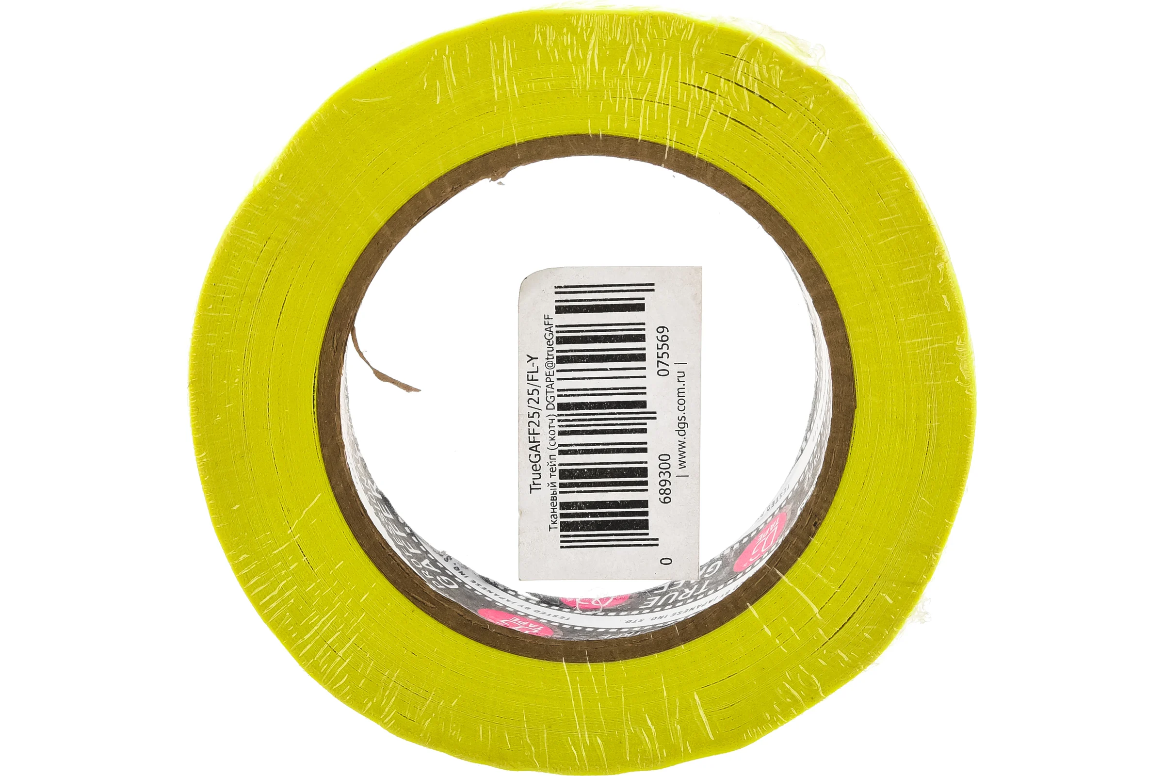 Клейкая лента TrueGaff DGTAPE - Гаффа тейп 25мм/23м - Желтый TrueGAFF25/25/FL-Y