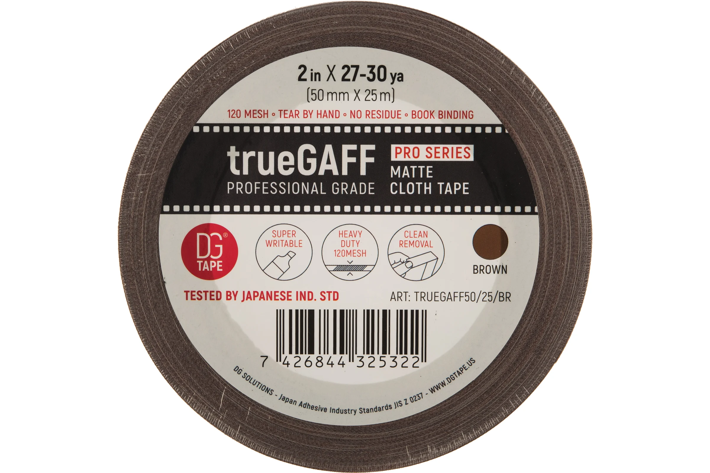 Клейкая лента TrueGaff DGTAPE - Гаффа тейп 50мм/23м - Коричневый TrueGAFF50/25/BR