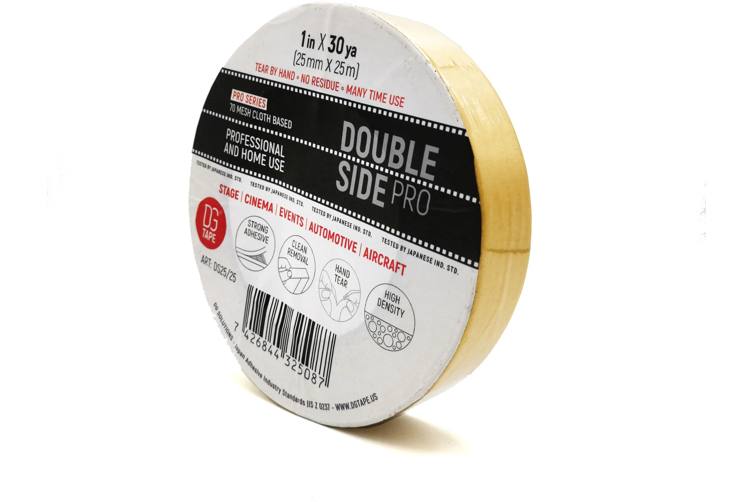 Тканевая клейкая лента двухсторонняя DoubleSide DGTAPE 25 мм 23 м DS25/25