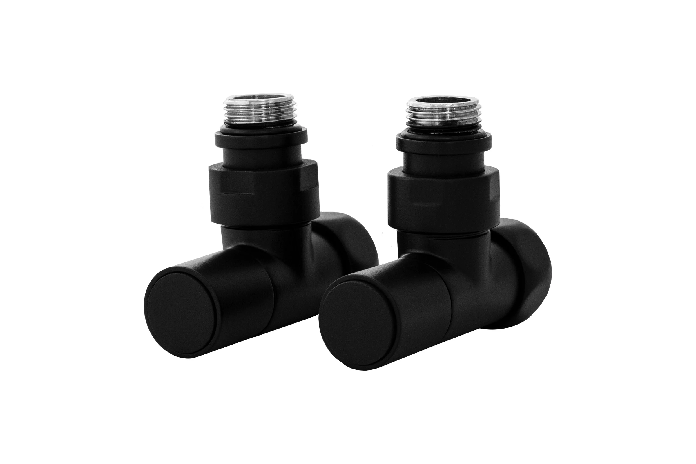 Кран-вентиль ENERGY угловой, ручка колп., 3/4"х1/2"г/ш черный матовый пара УТ-УТ-01084