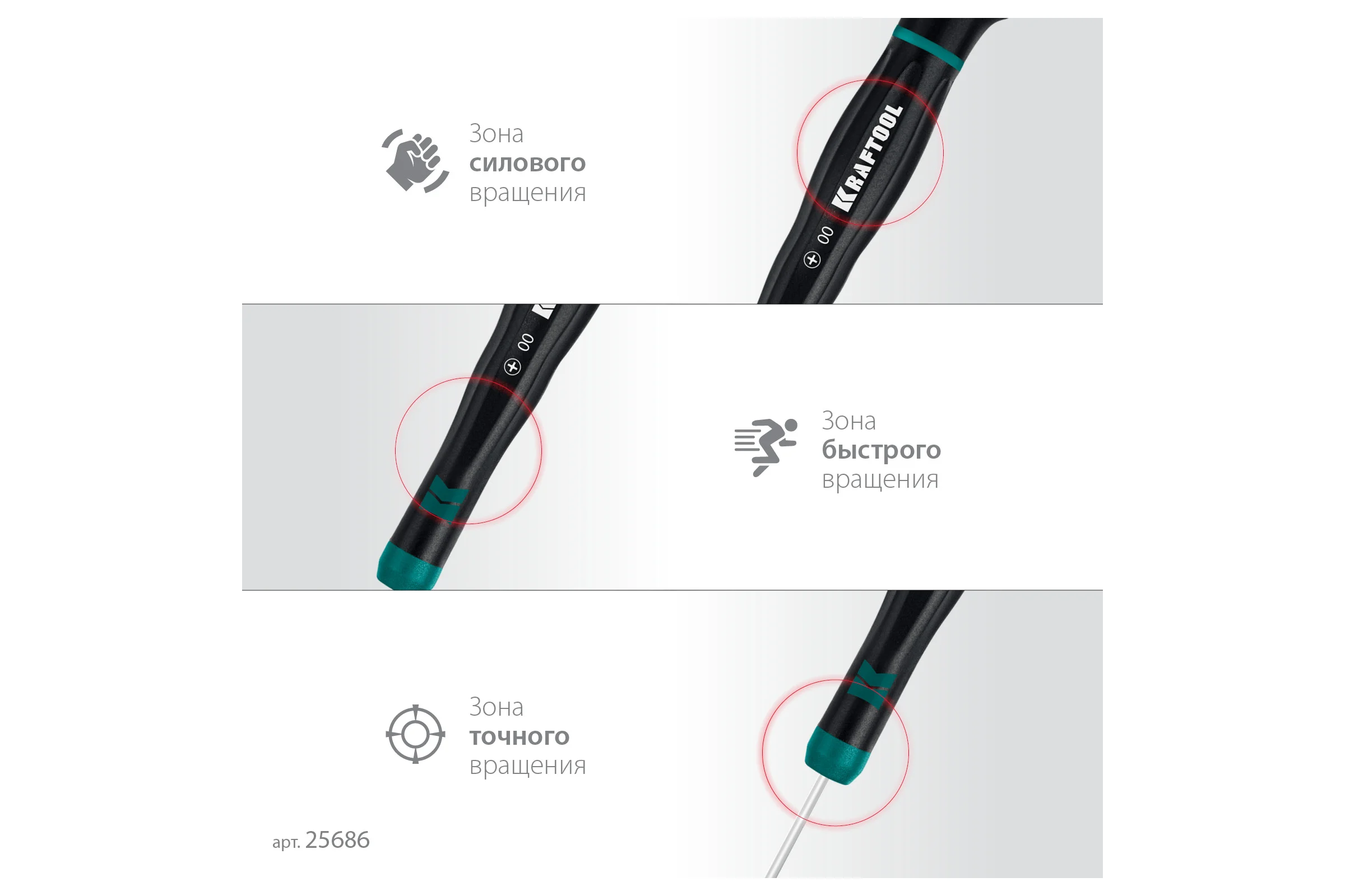 Набор отверток KRAFTOOL Precision 7 предметов 25686