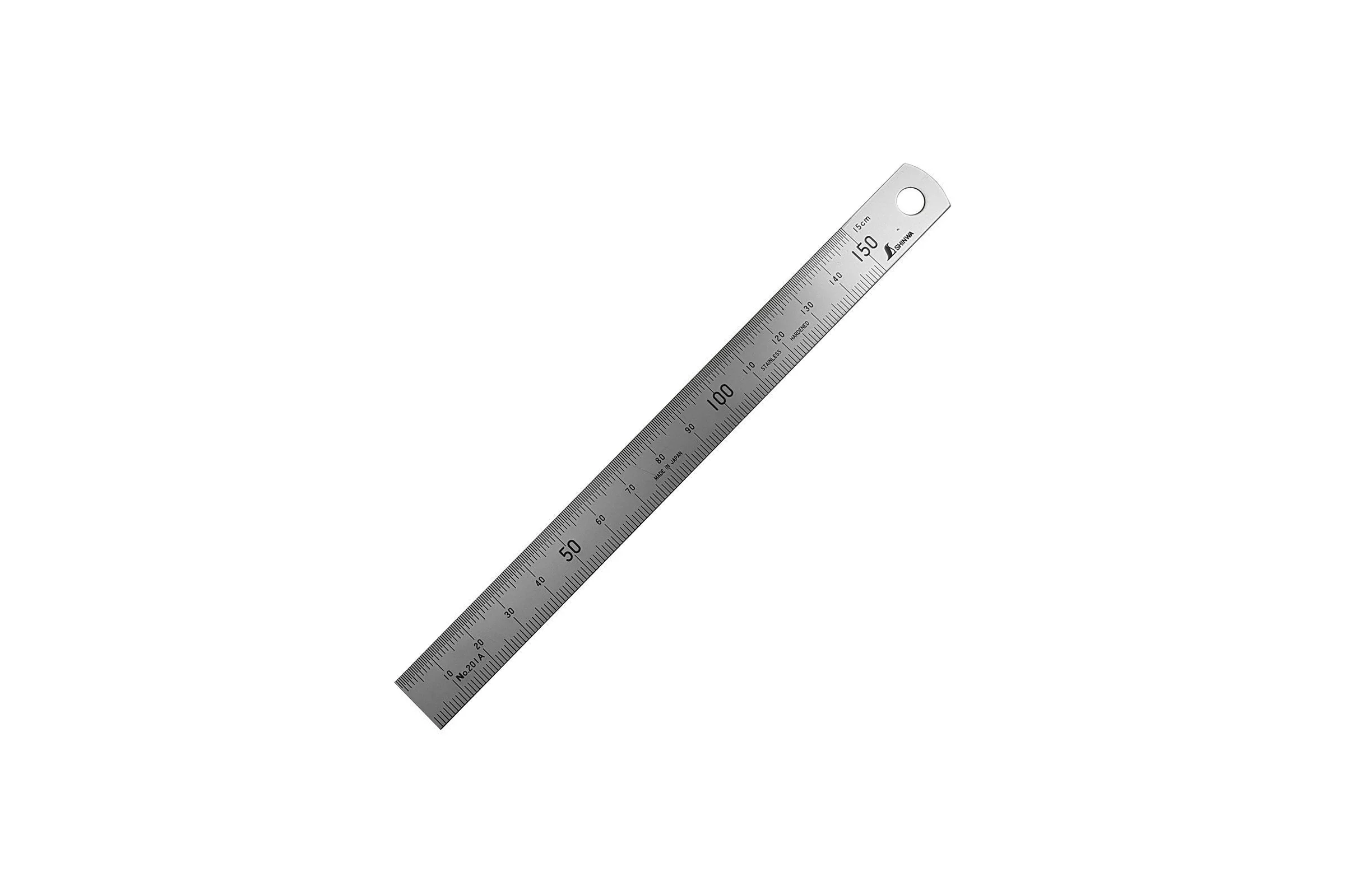 Линейка Shinwa дюймовая, 150 мм, 6", шкала в мм и дюймах М00016580