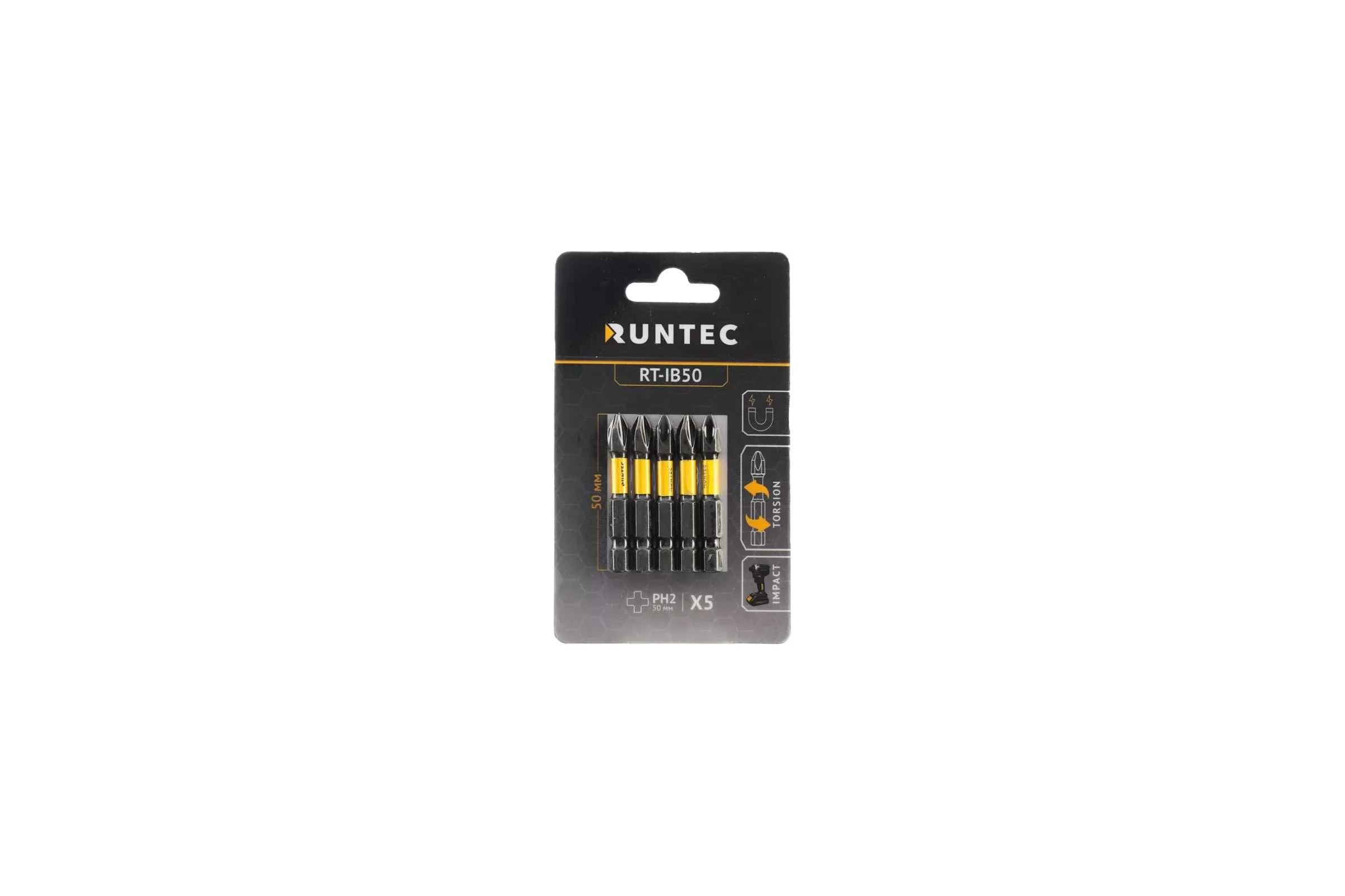 Бита ударная H6.35 50 мм, PH2, 5 шт Runtec RT-IB50