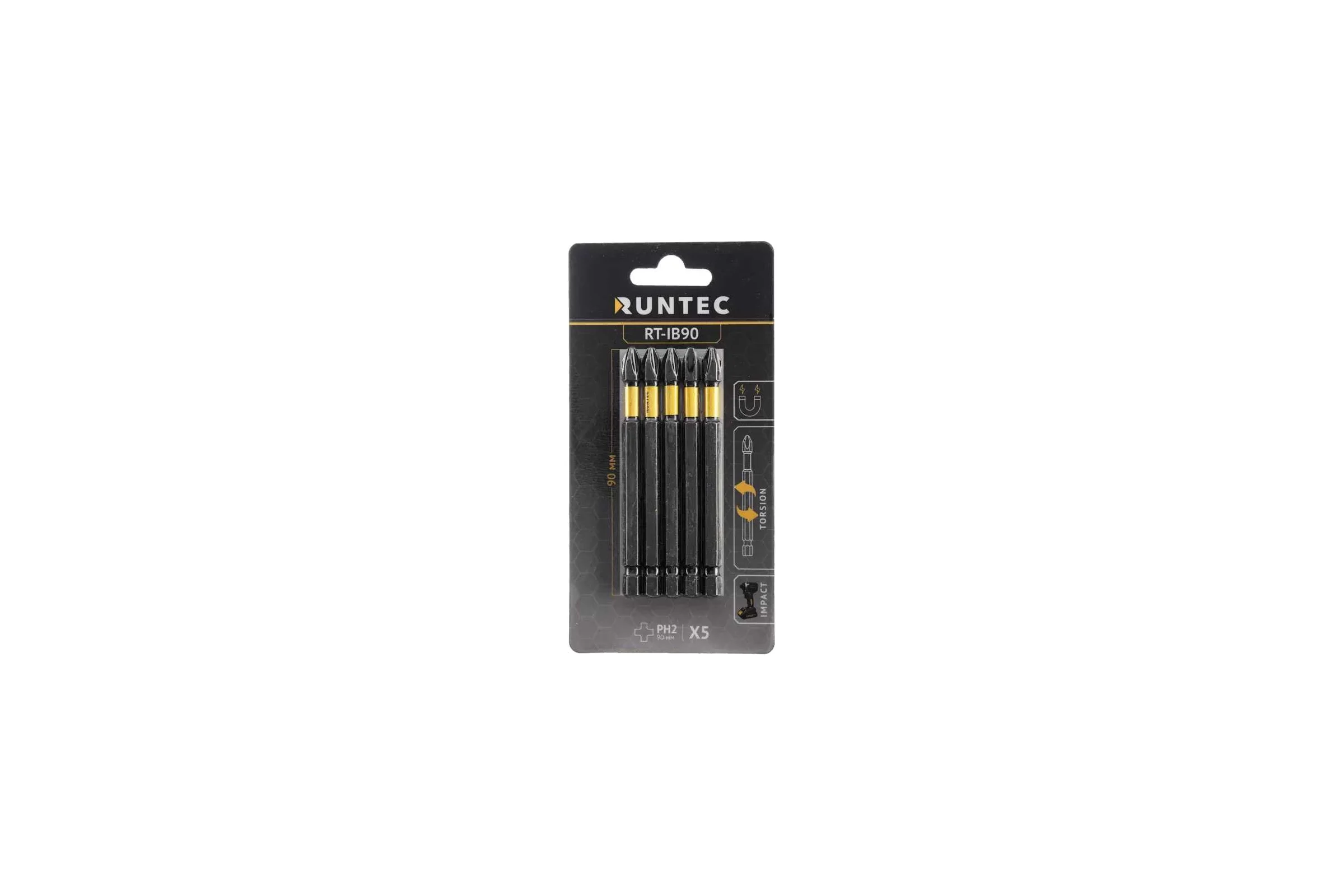 Бита ударная H6.35 90 мм, PH2, 5 шт Runtec RT-IB90