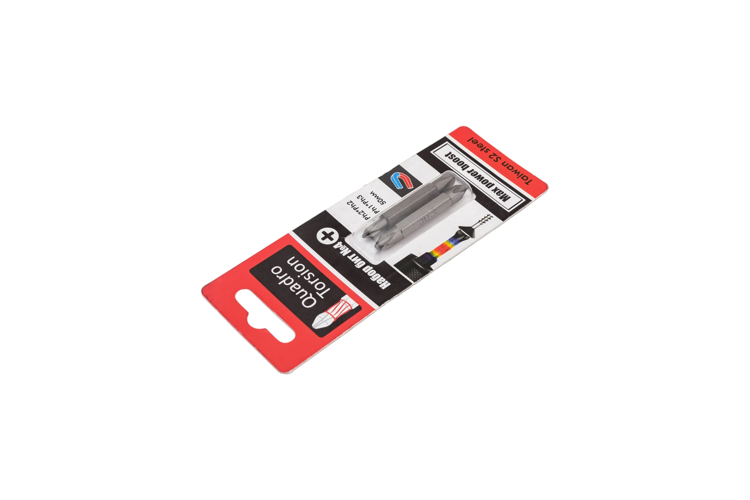 Набор двухсторонних бит №4 (2 шт; 50 мм; Ph2xPh2; Ph1xPh3) Quadro Torsion 490004