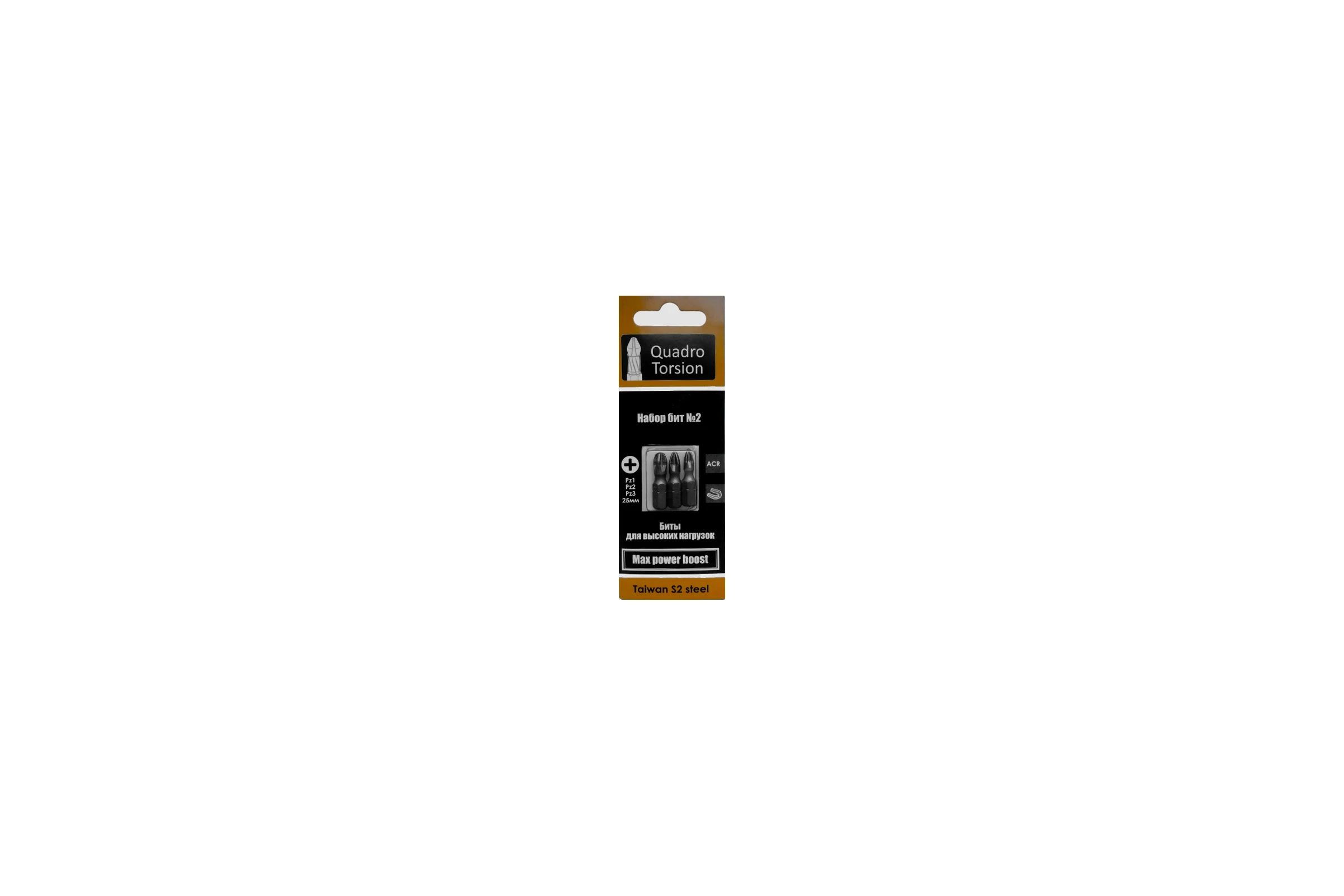 Набор бит №2 (3 шт; 25 мм; PZ1/PZ2/PZ3) Quadro Torsion 490002