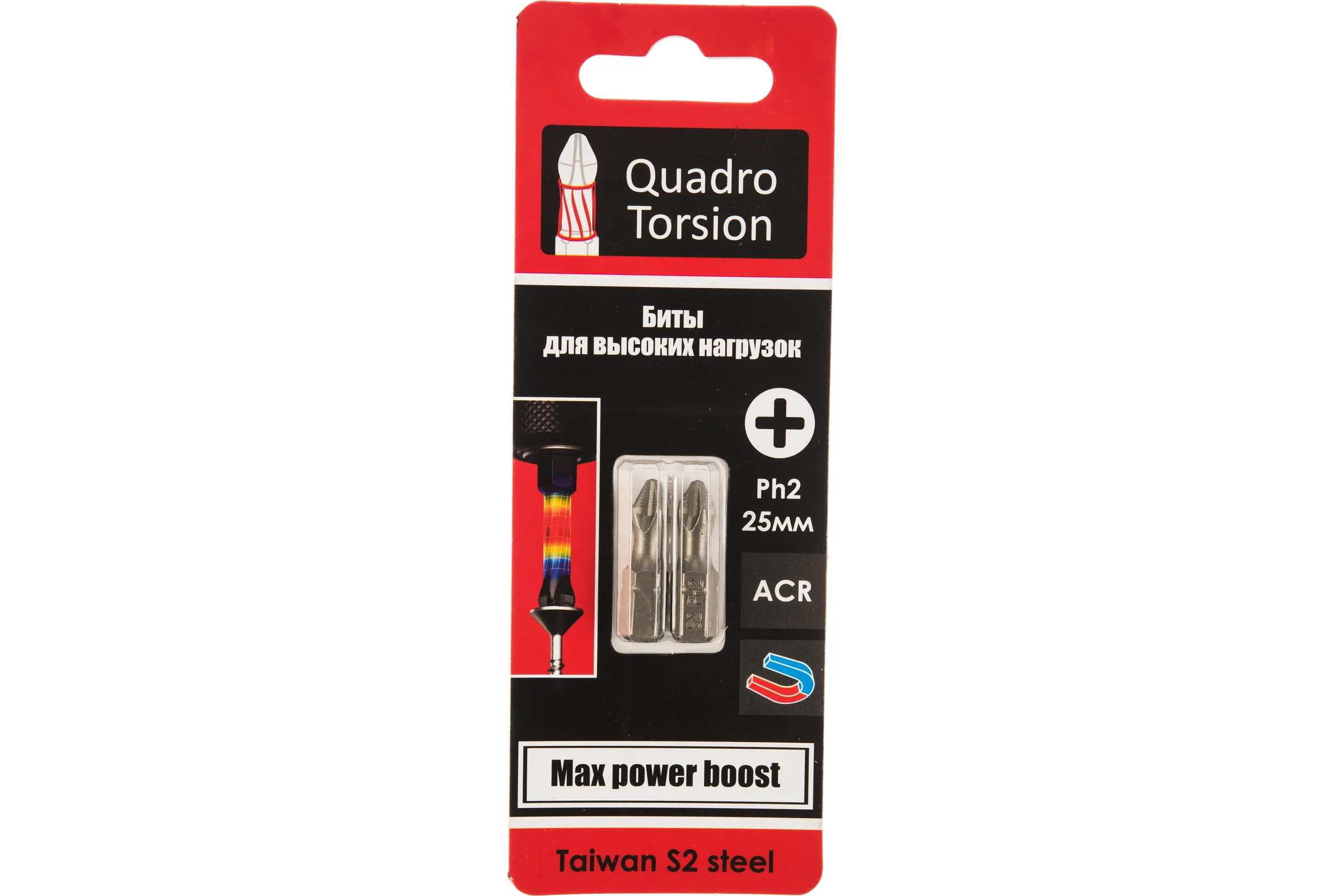 Бита (2 шт; PH2; 25 мм; 1/4) Quadro Torsion 410225-2