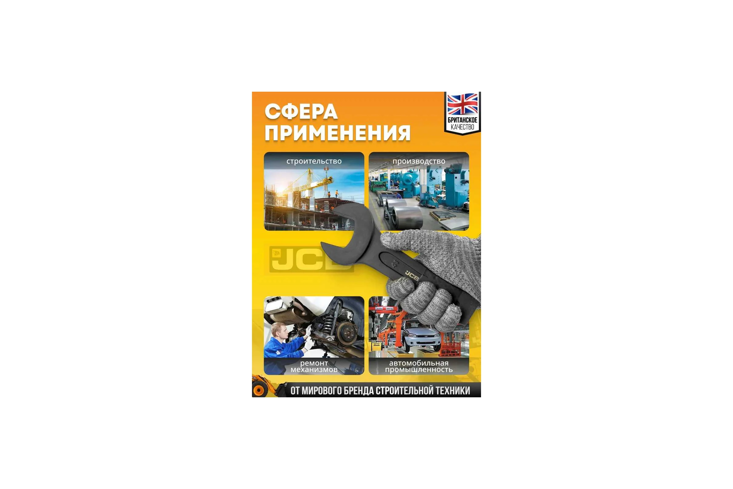 Ключ рожковый JCB ударный односторонний 41мм JCB-79141(58219)