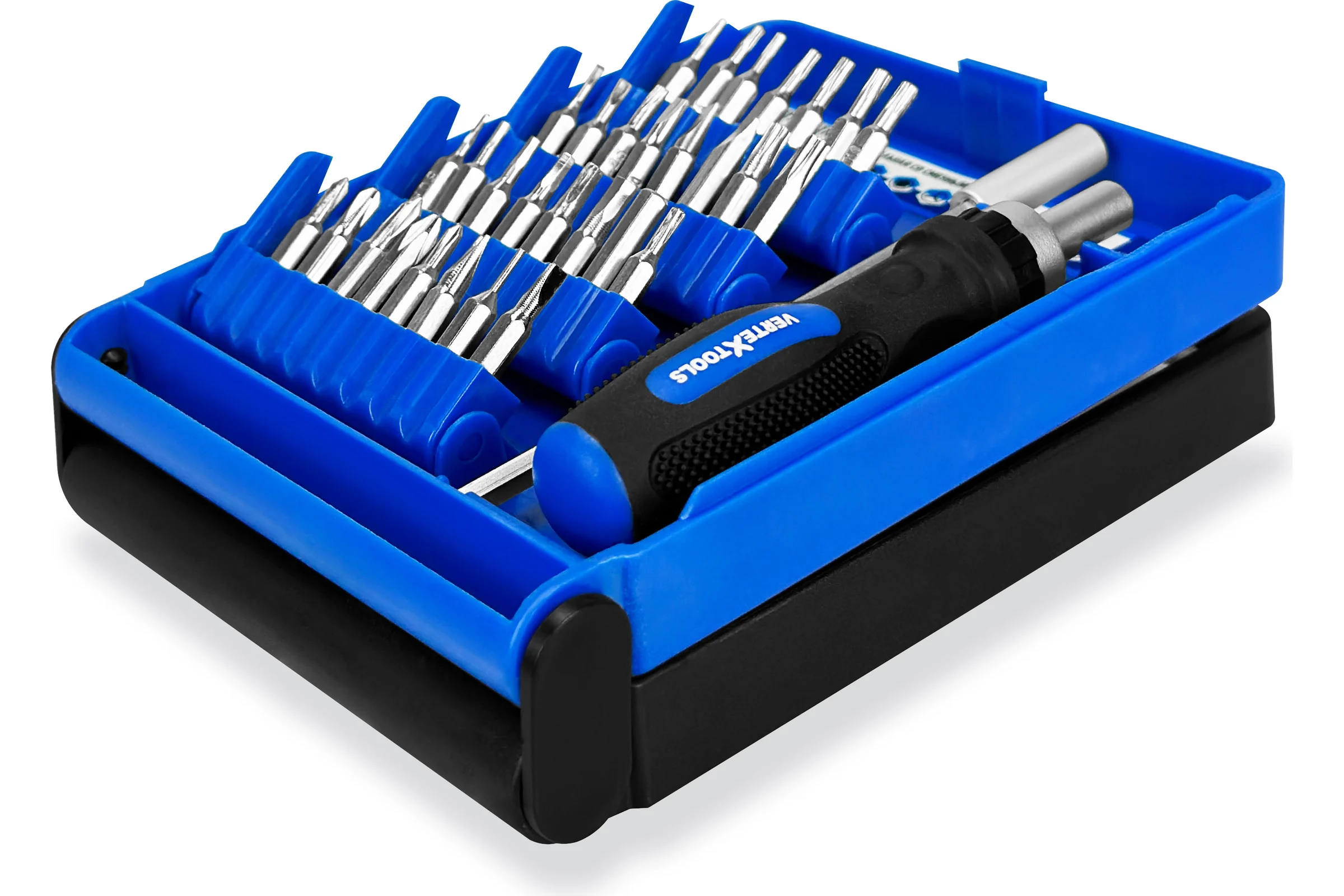 Отвертка универсальная со сменными вставками vertextools 33шт 0061-33