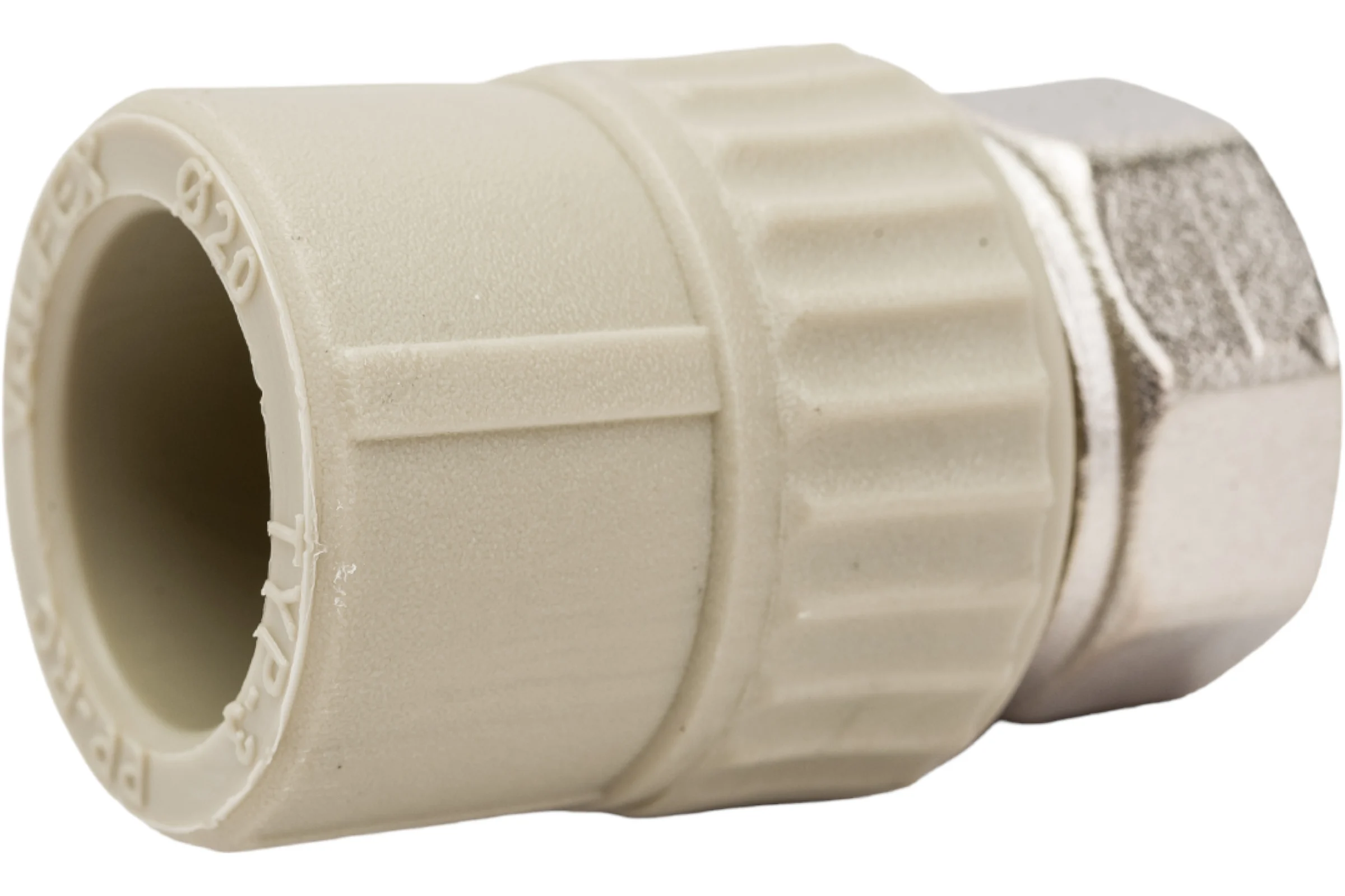 Муфта комбинированная с накидной гайкой VALFEX PP-R серая, 20 мм х1/2" 10139020Г 127-0377