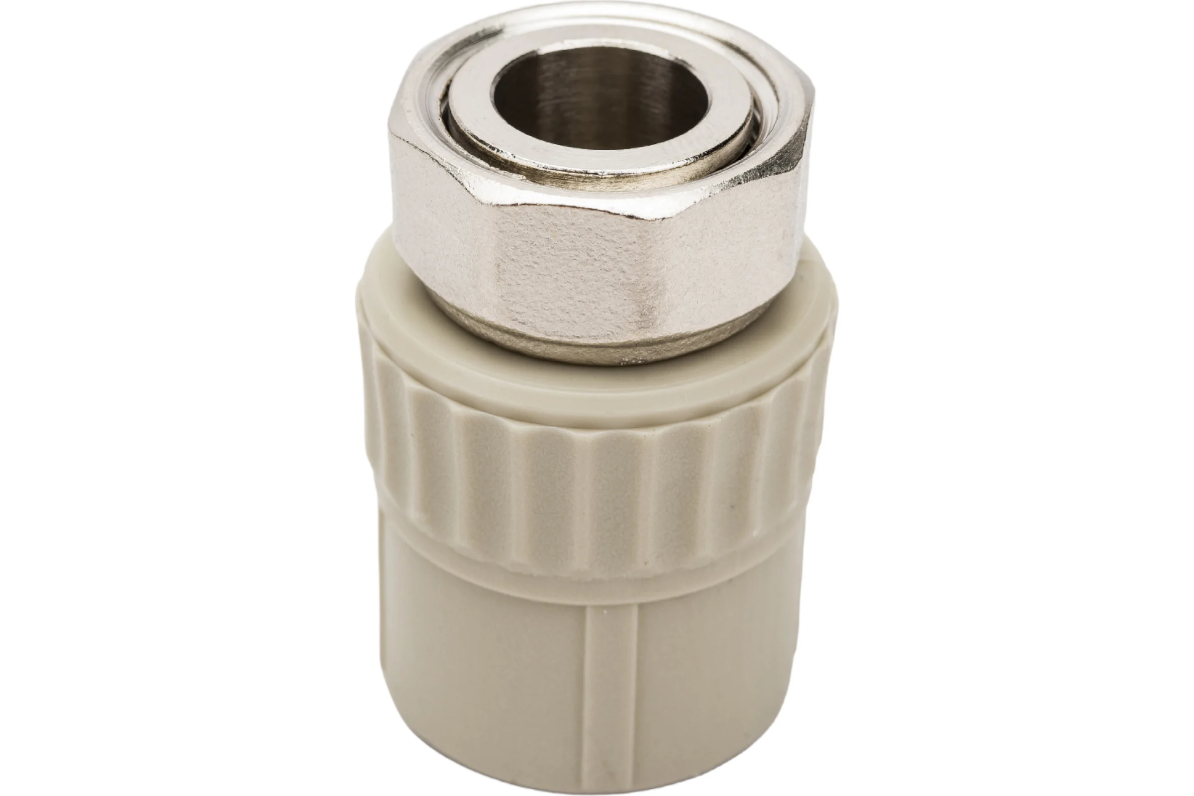 Муфта комбинированная с накидной гайкой VALFEX PP-R серая, 20 мм х1/2" 10139020Г 127-0377